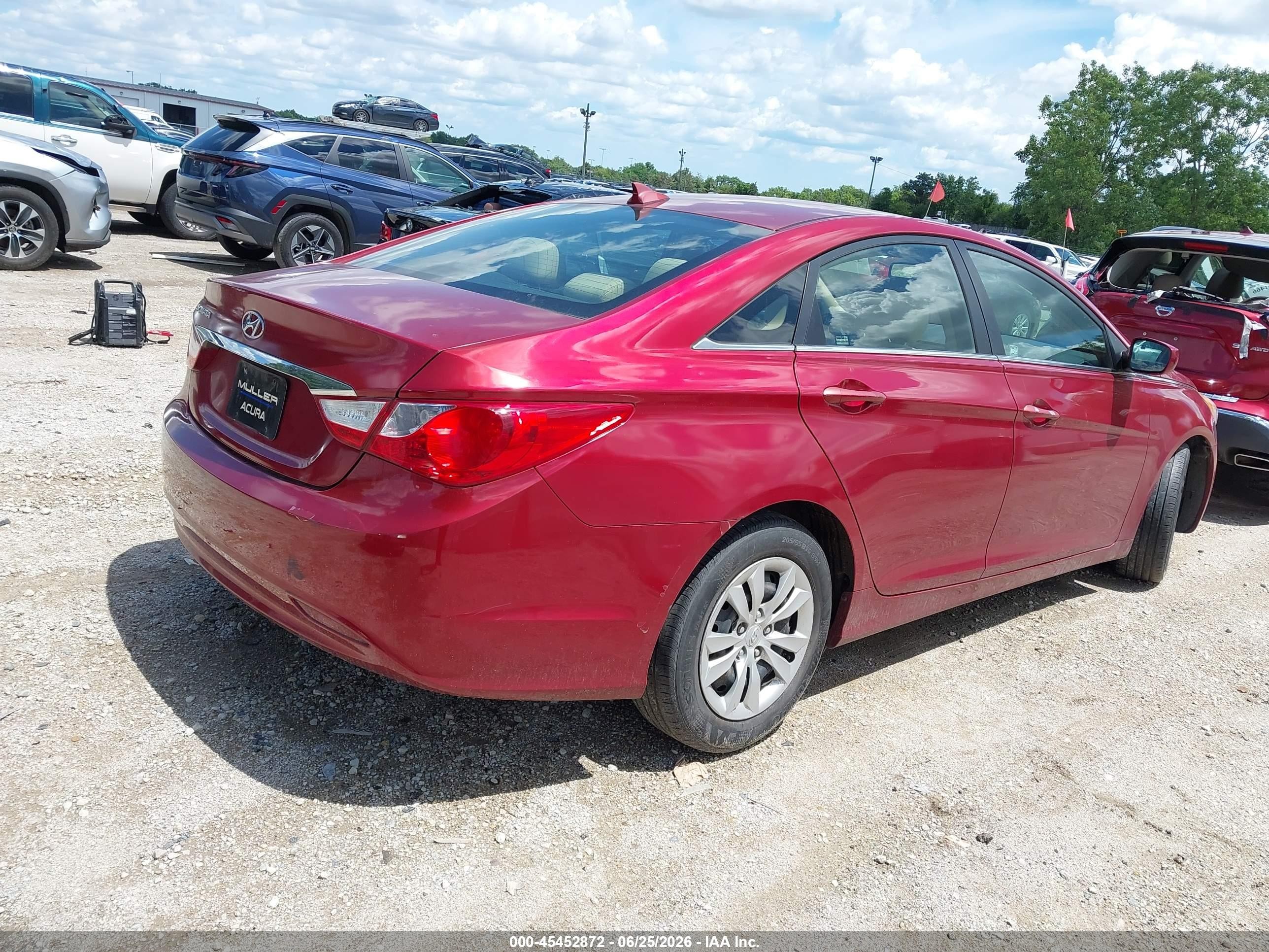 2013 Hyundai Sonata Gls Red vin: 5NPEB4AC5DH517271