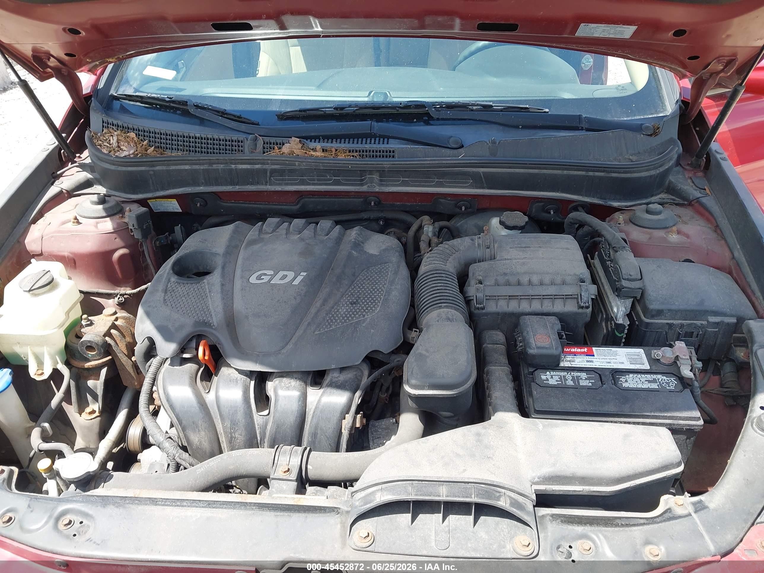 2013 Hyundai Sonata Gls Red vin: 5NPEB4AC5DH517271