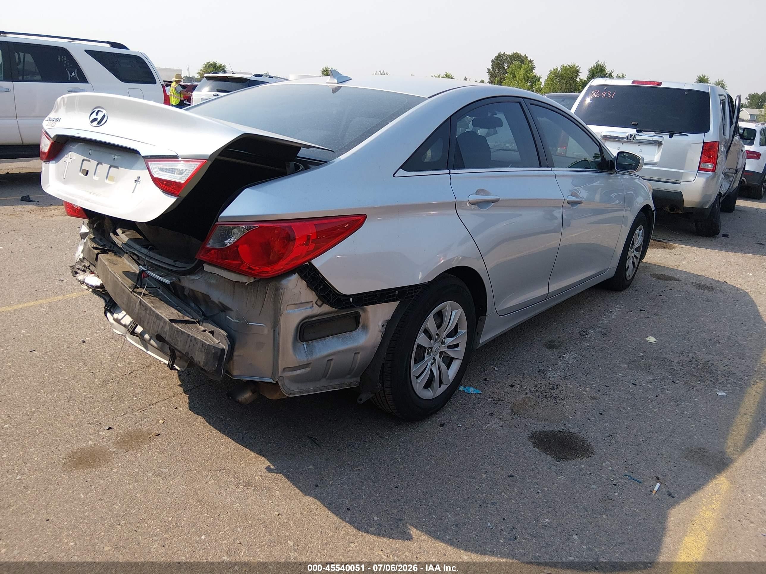 2013 Hyundai Sonata Gls Silver vin: 5NPEB4AC5DH537150