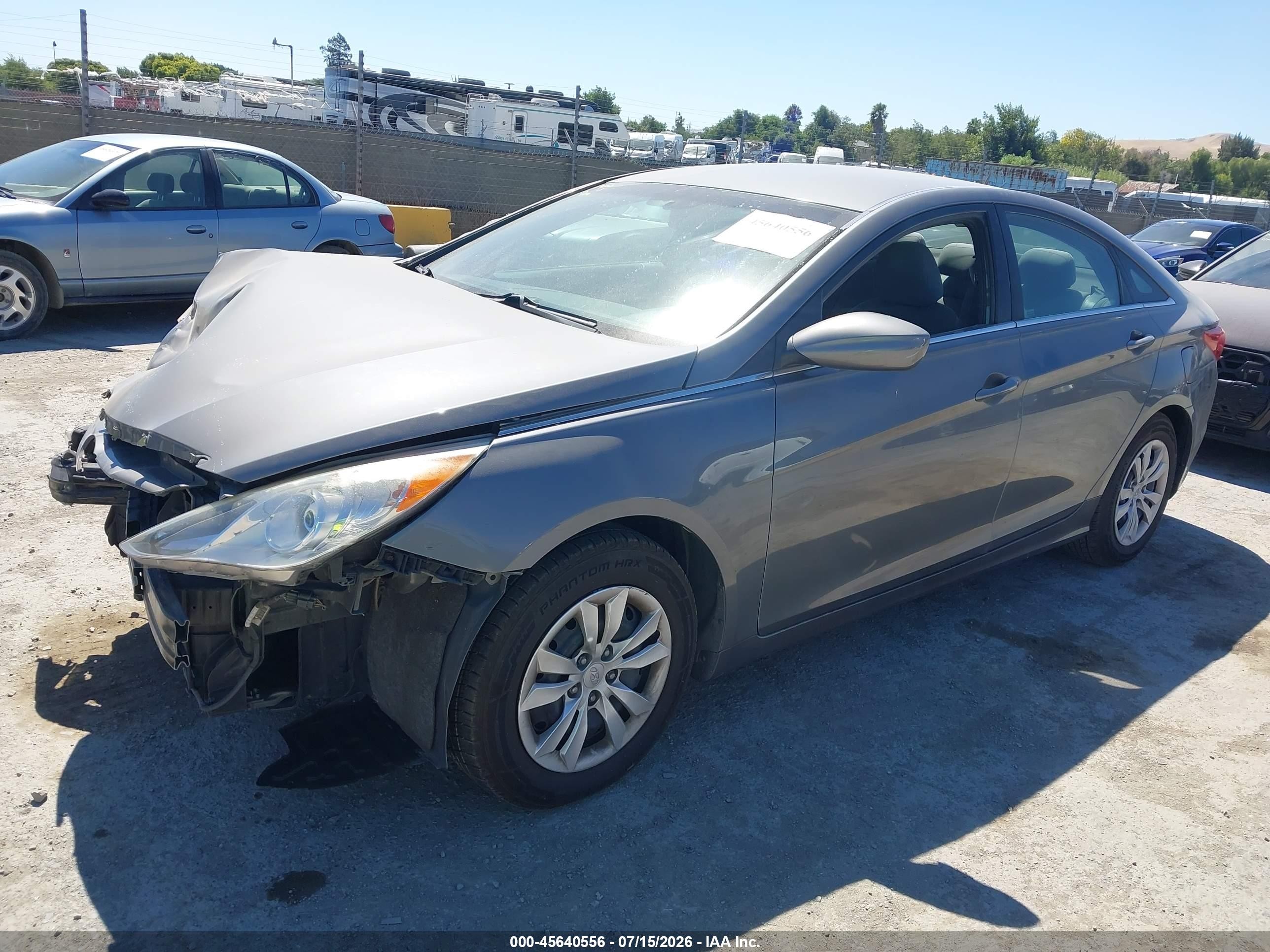 2013 Hyundai Sonata Gls Gray vin: 5NPEB4AC5DH544504