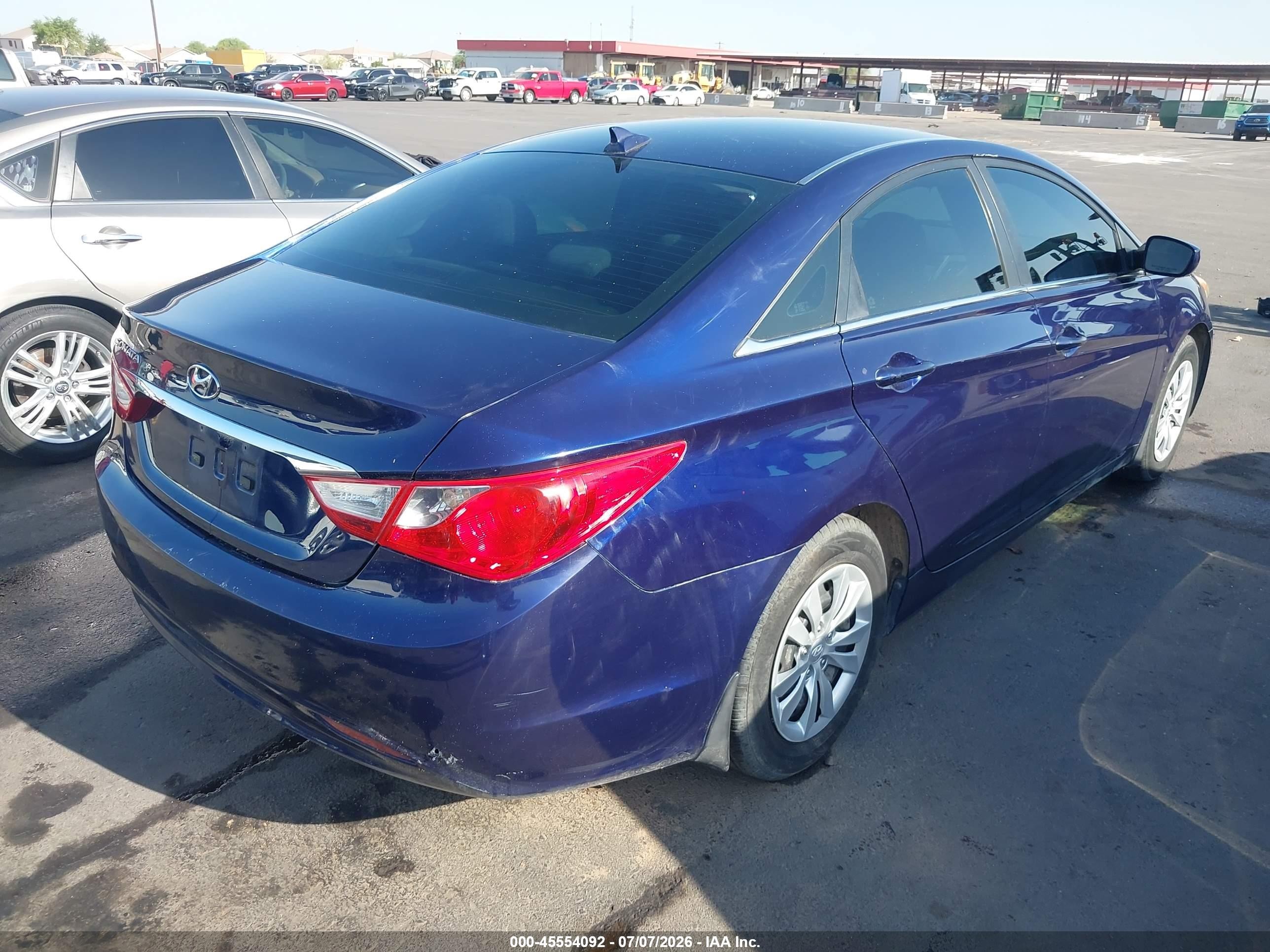 2013 Hyundai Sonata Gls Blue vin: 5NPEB4AC5DH549203