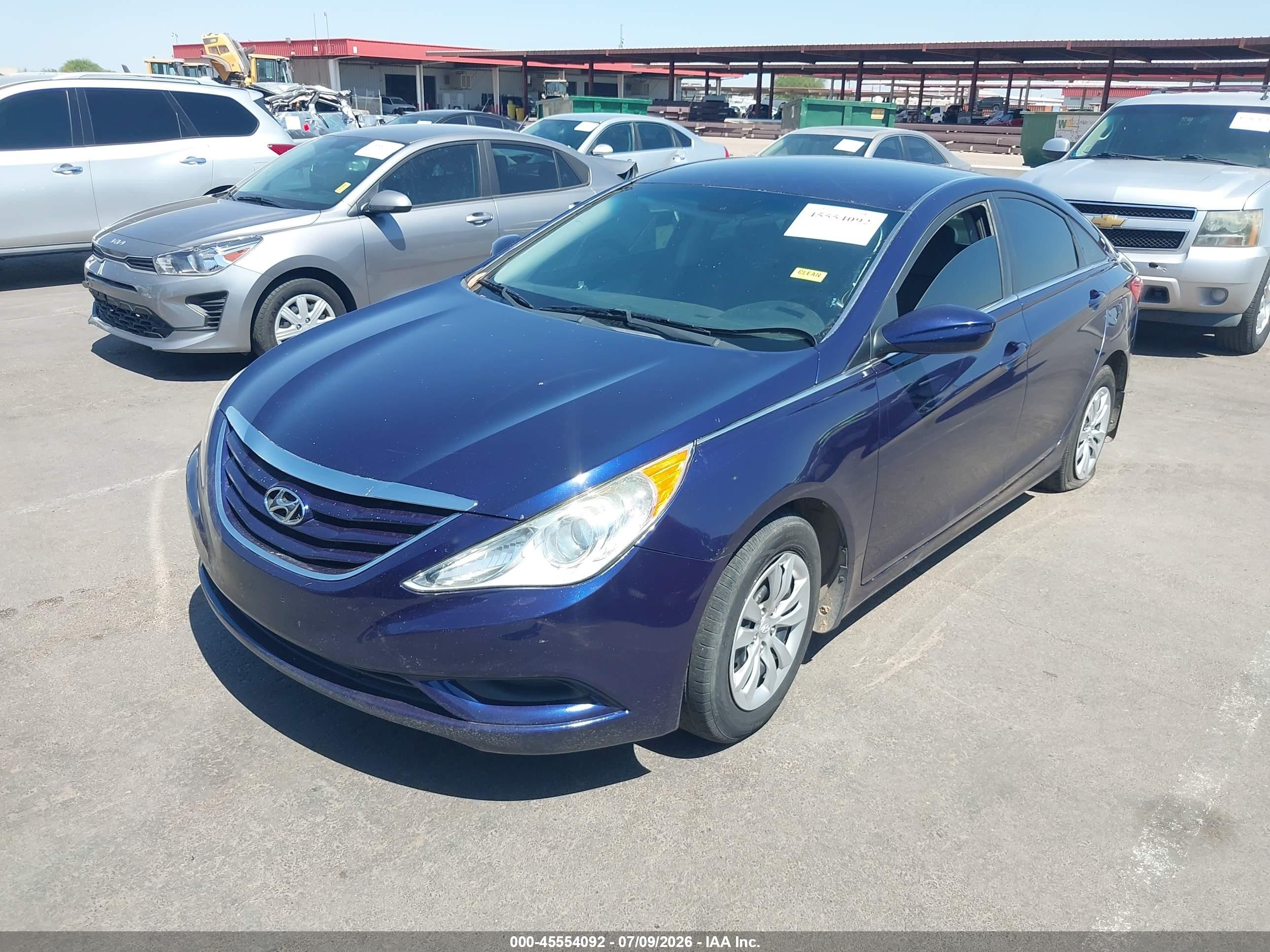2013 Hyundai Sonata Gls Blue vin: 5NPEB4AC5DH549203