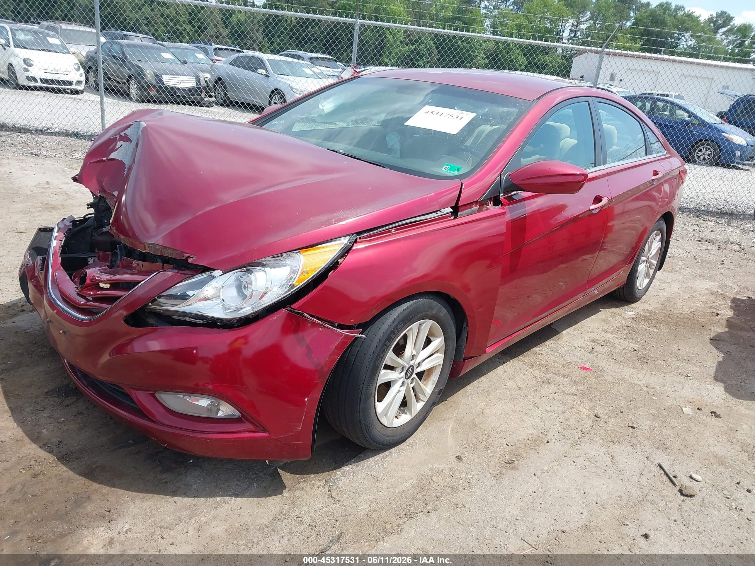 2013 Hyundai Sonata Gls Красный vin: 5NPEB4AC5DH560475