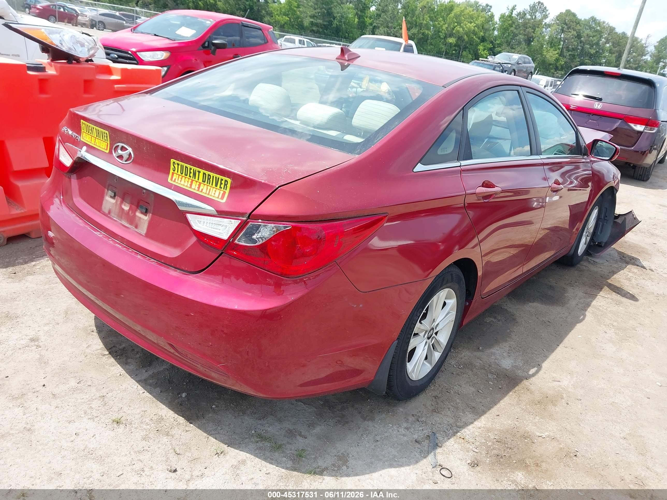 2013 Hyundai Sonata Gls Красный vin: 5NPEB4AC5DH560475