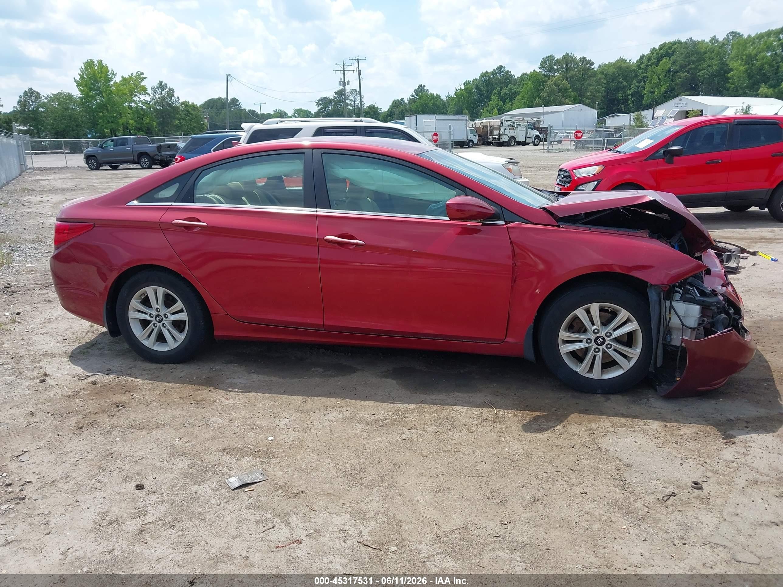2013 Hyundai Sonata Gls Красный vin: 5NPEB4AC5DH560475