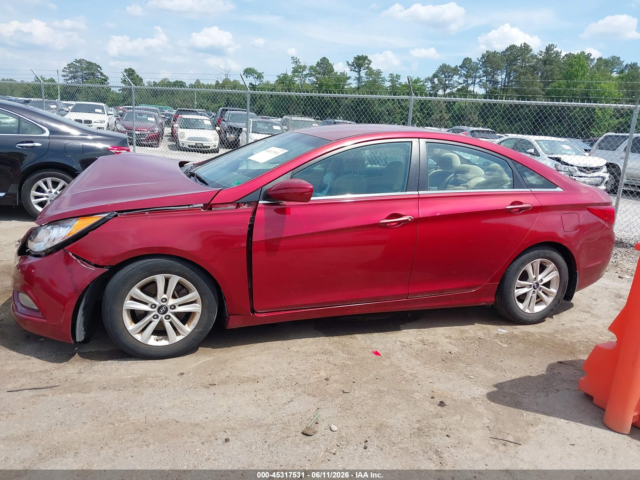 2013 Hyundai Sonata Gls Красный vin: 5NPEB4AC5DH560475