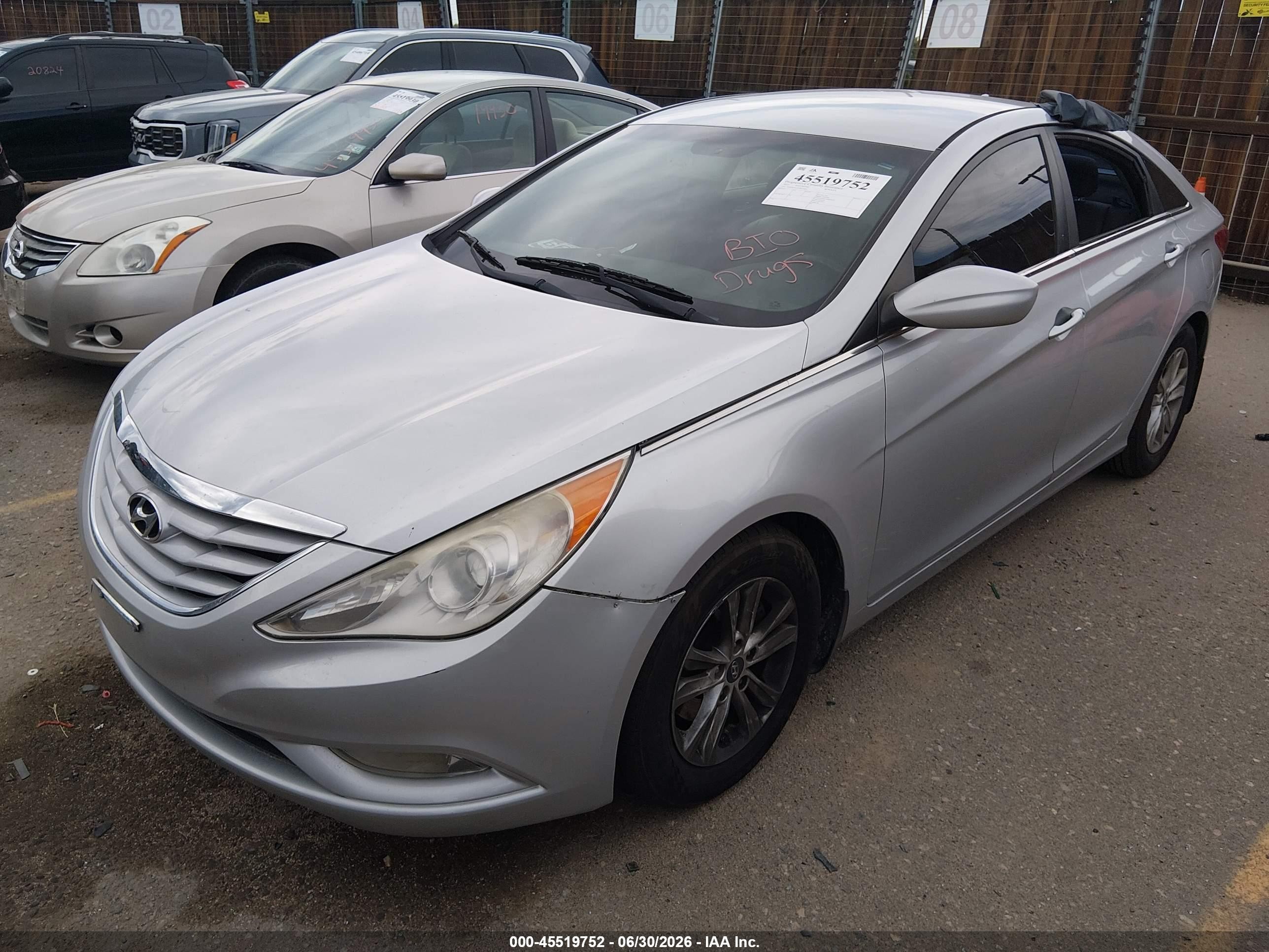 2013 Hyundai Sonata Gls Серый vin: 5NPEB4AC5DH653495