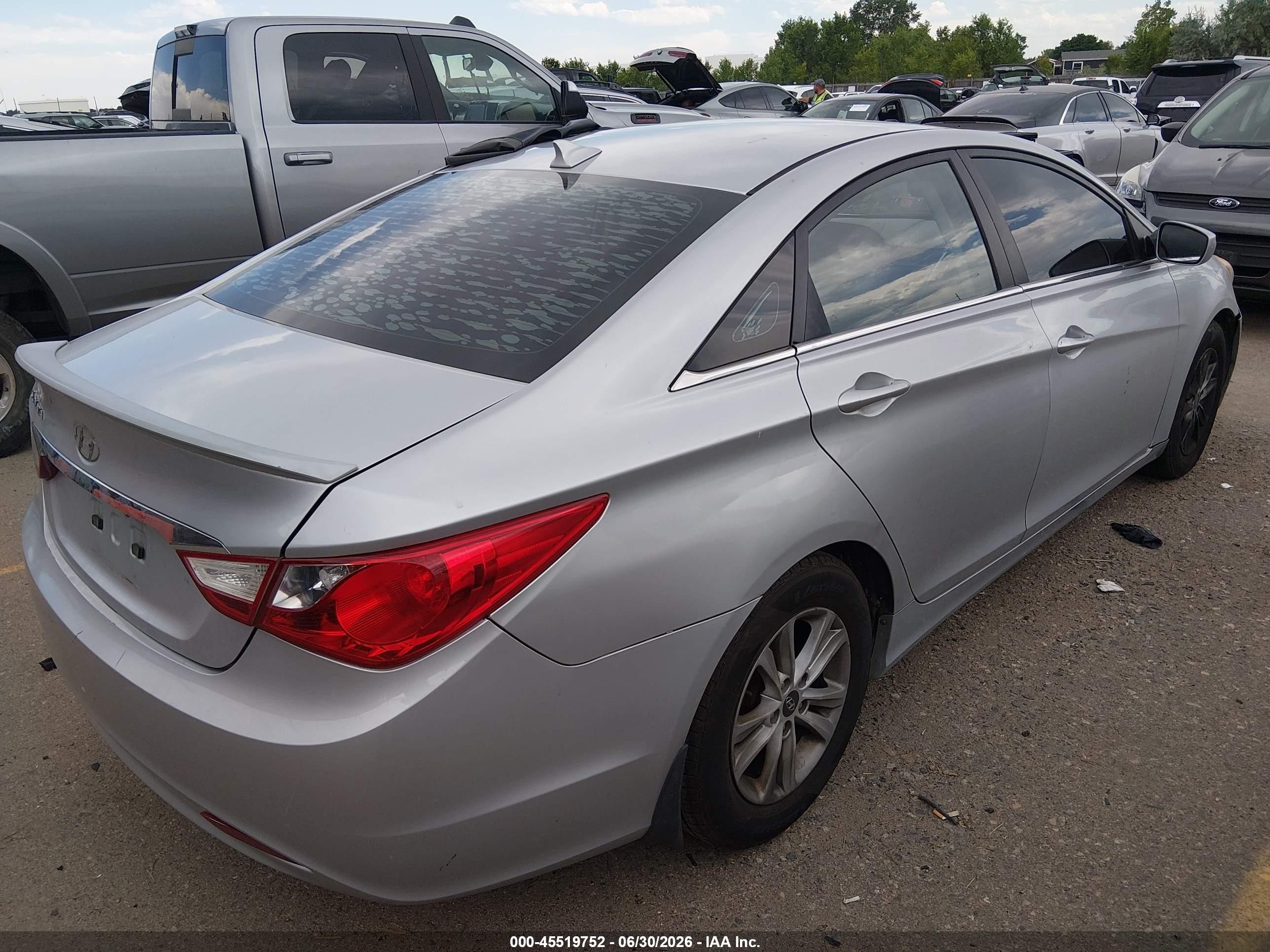 2013 Hyundai Sonata Gls Серый vin: 5NPEB4AC5DH653495
