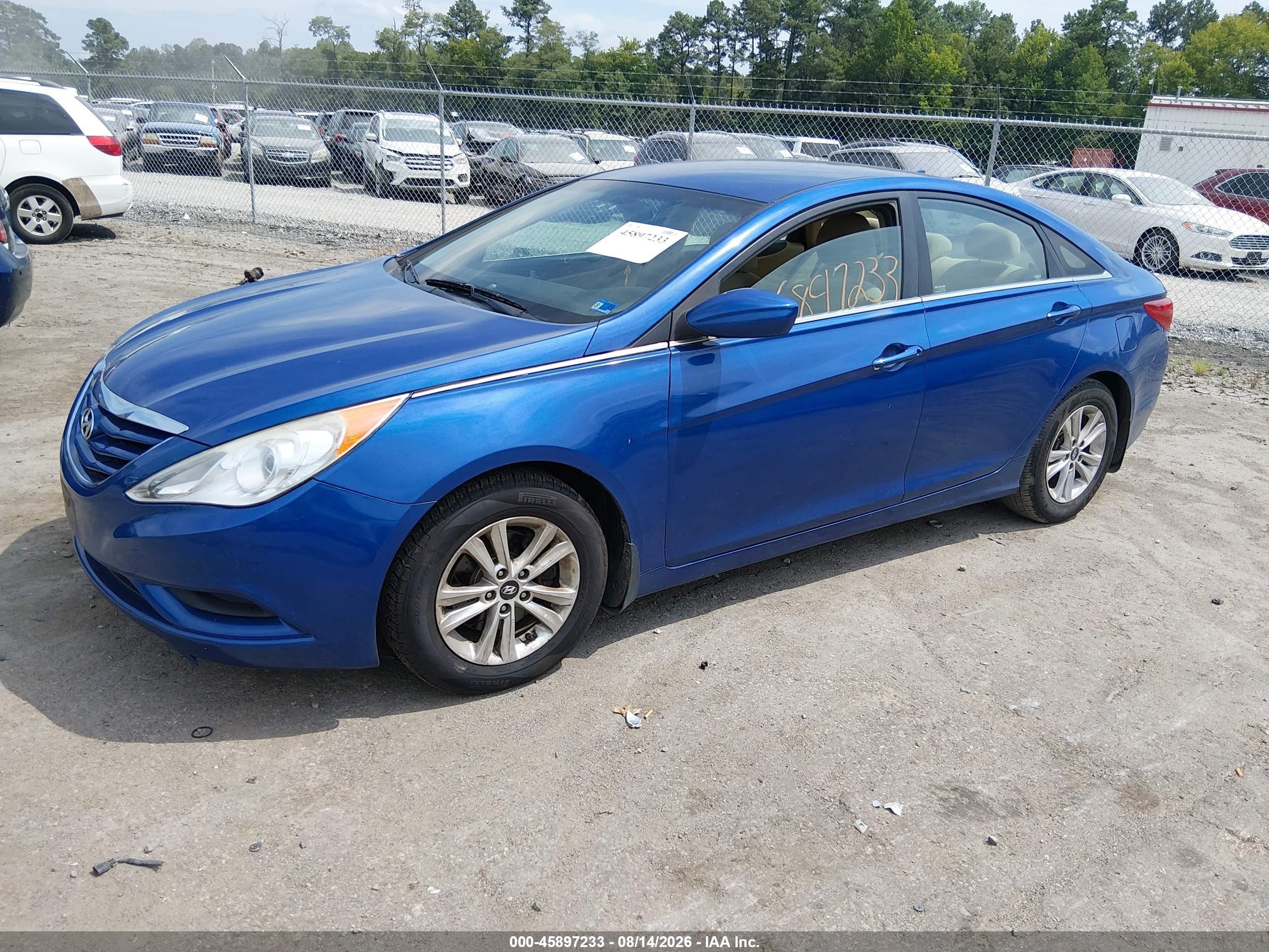 2013 Hyundai Sonata Gls Blue vin: 5NPEB4AC5DH659166