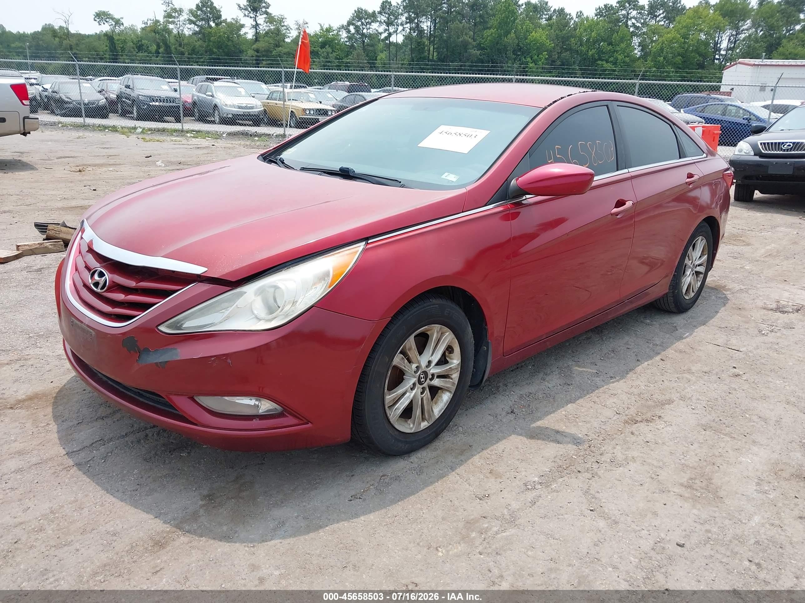 2013 Hyundai Sonata Gls Red vin: 5NPEB4AC5DH661077