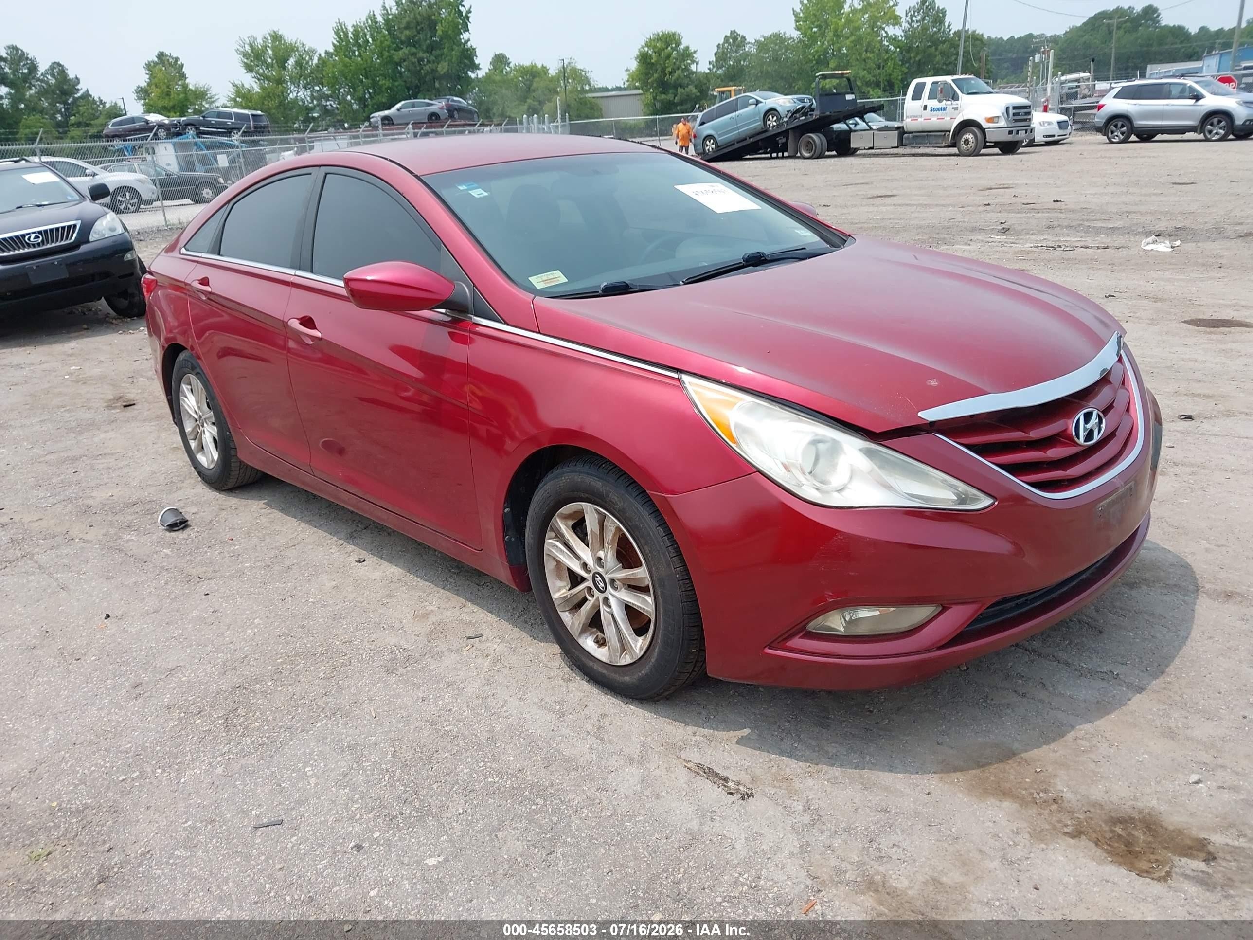 2013 Hyundai Sonata Gls Red vin: 5NPEB4AC5DH661077