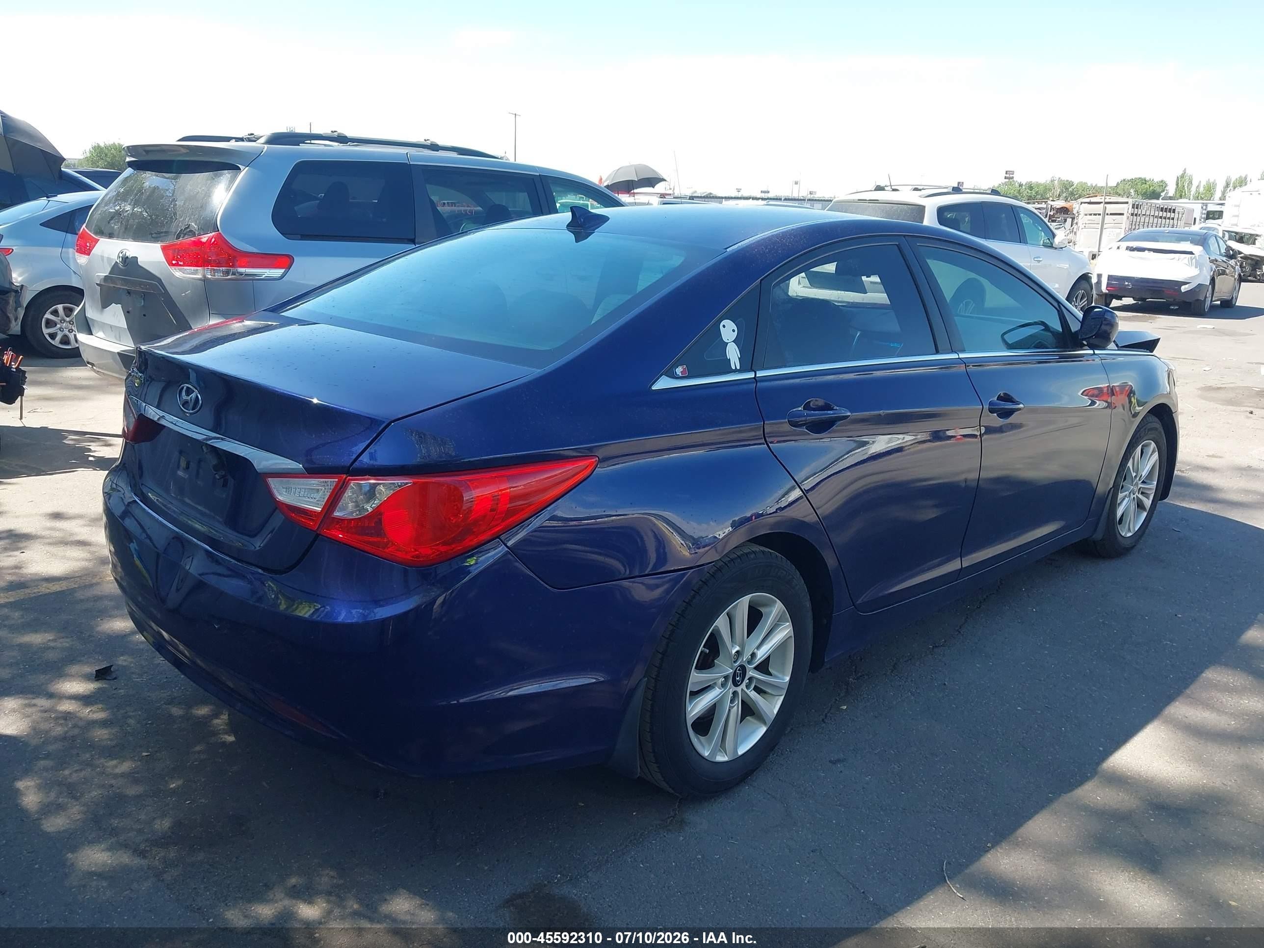 2013 Hyundai Sonata Gls Purple vin: 5NPEB4AC5DH669308