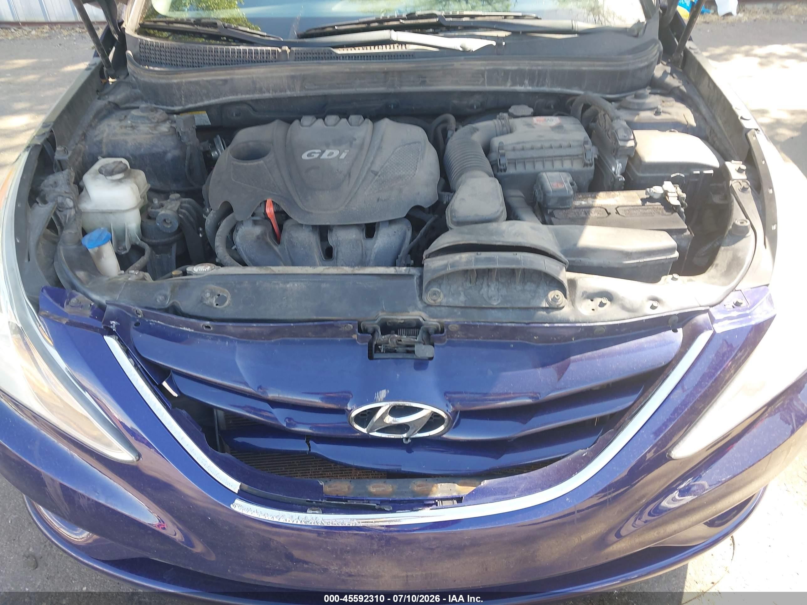 2013 Hyundai Sonata Gls Purple vin: 5NPEB4AC5DH669308