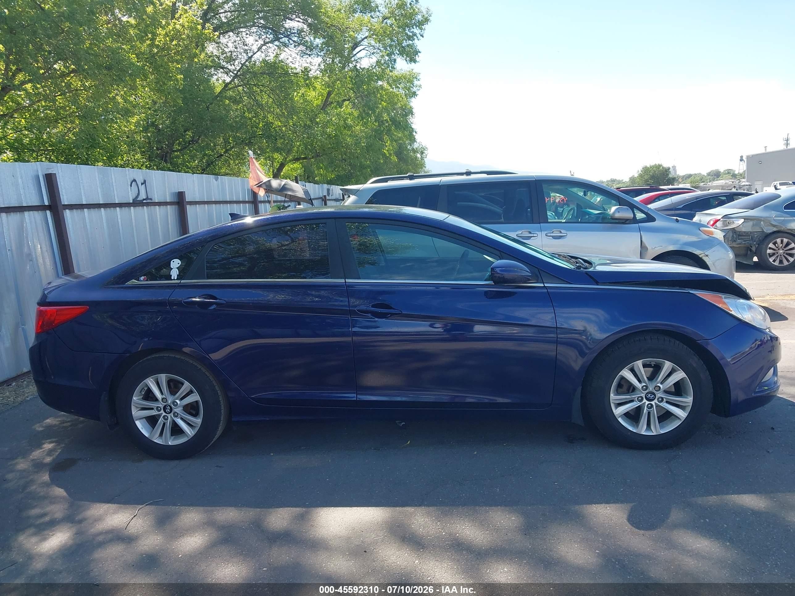 2013 Hyundai Sonata Gls Purple vin: 5NPEB4AC5DH669308