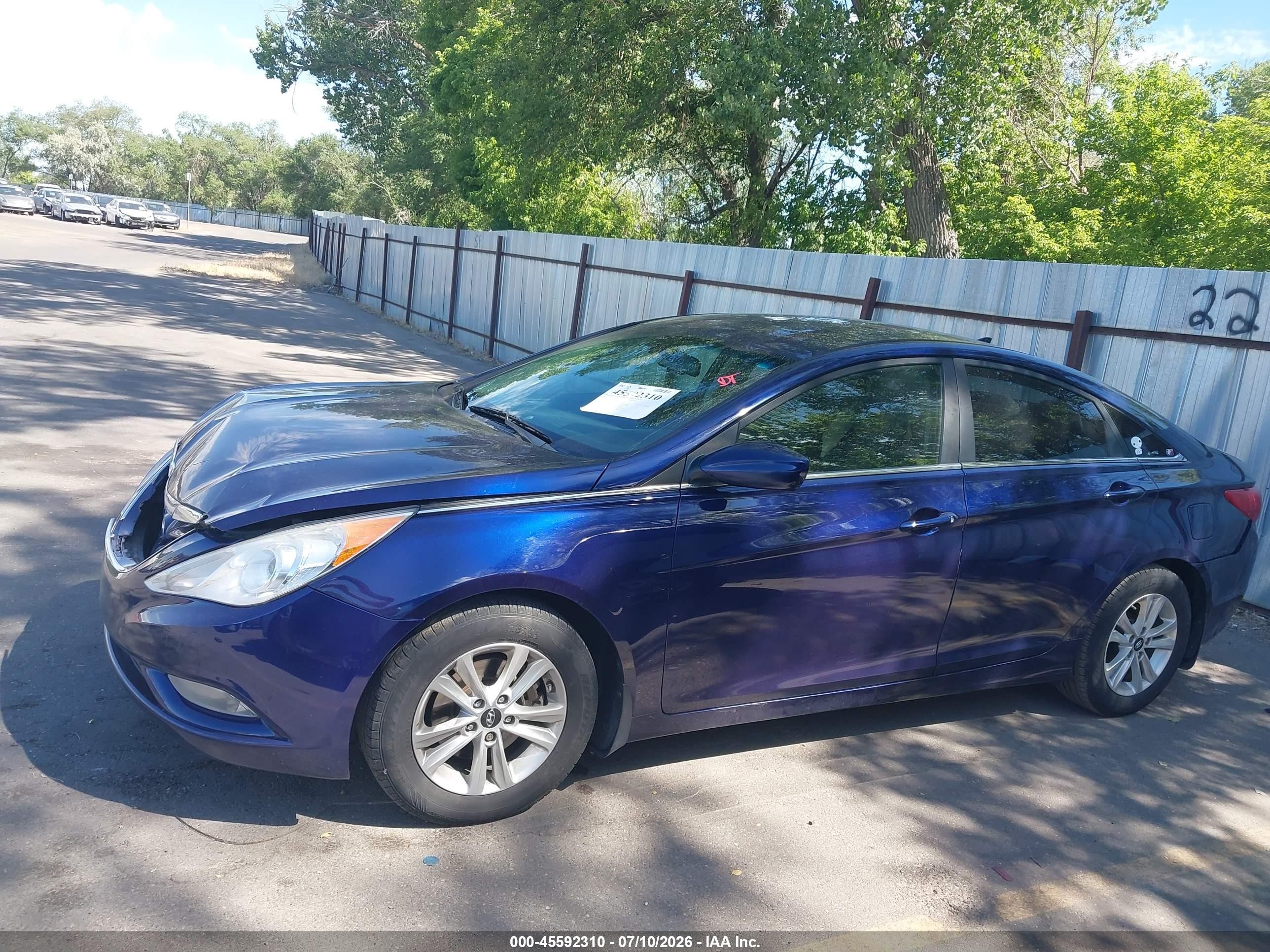 2013 Hyundai Sonata Gls Purple vin: 5NPEB4AC5DH669308