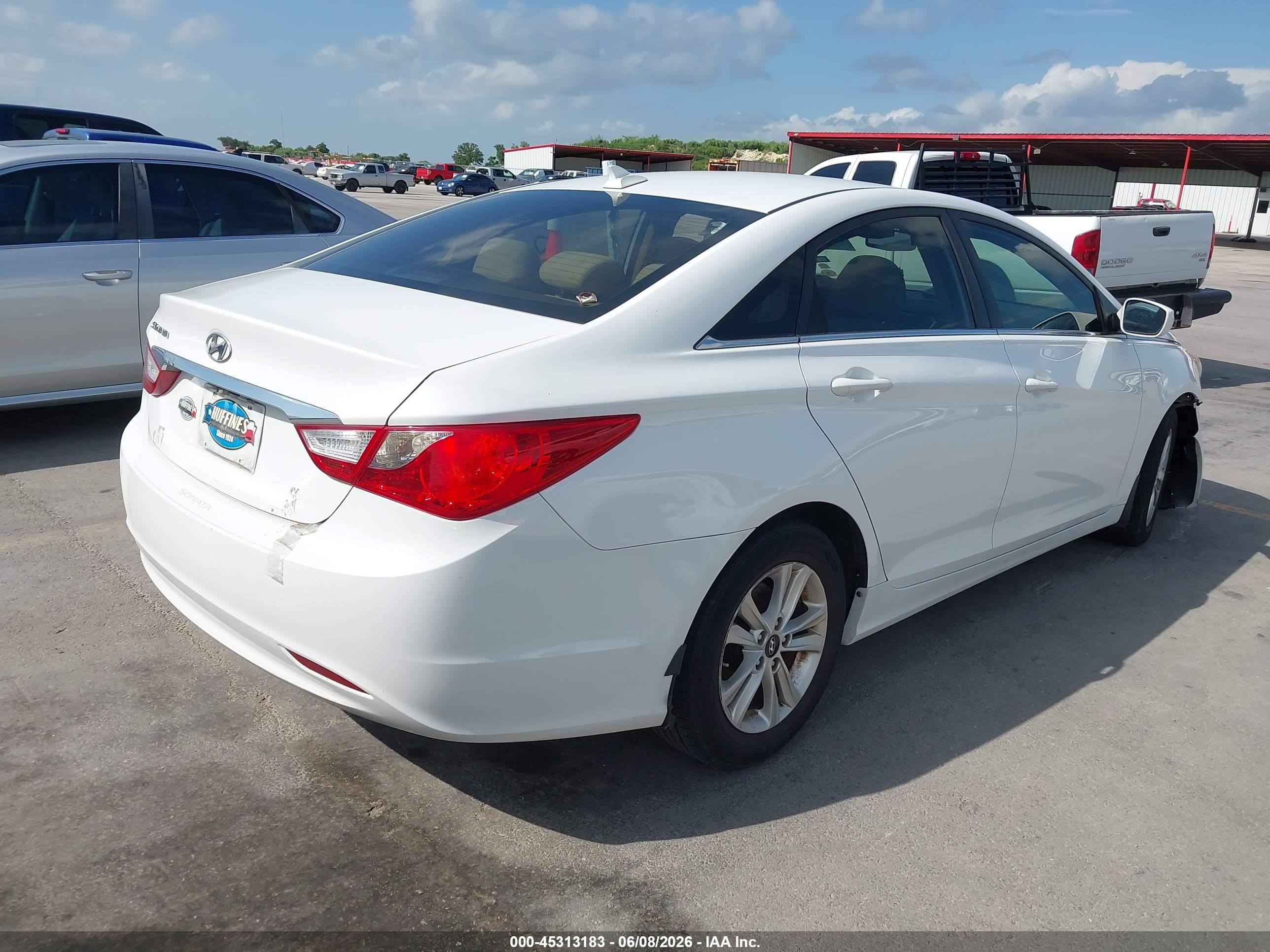 2013 Hyundai Sonata Gls White vin: 5NPEB4AC5DH672368