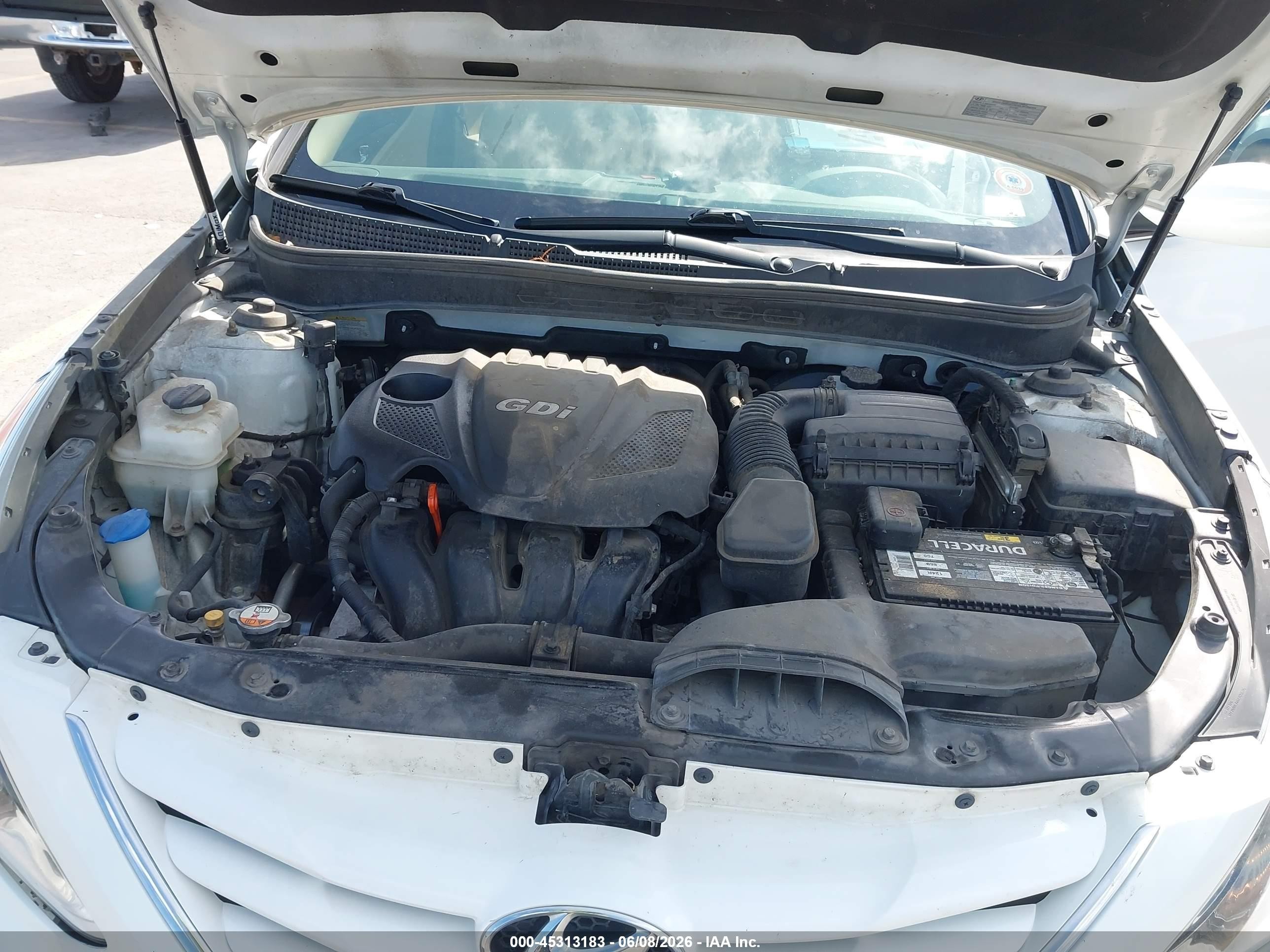 2013 Hyundai Sonata Gls White vin: 5NPEB4AC5DH672368