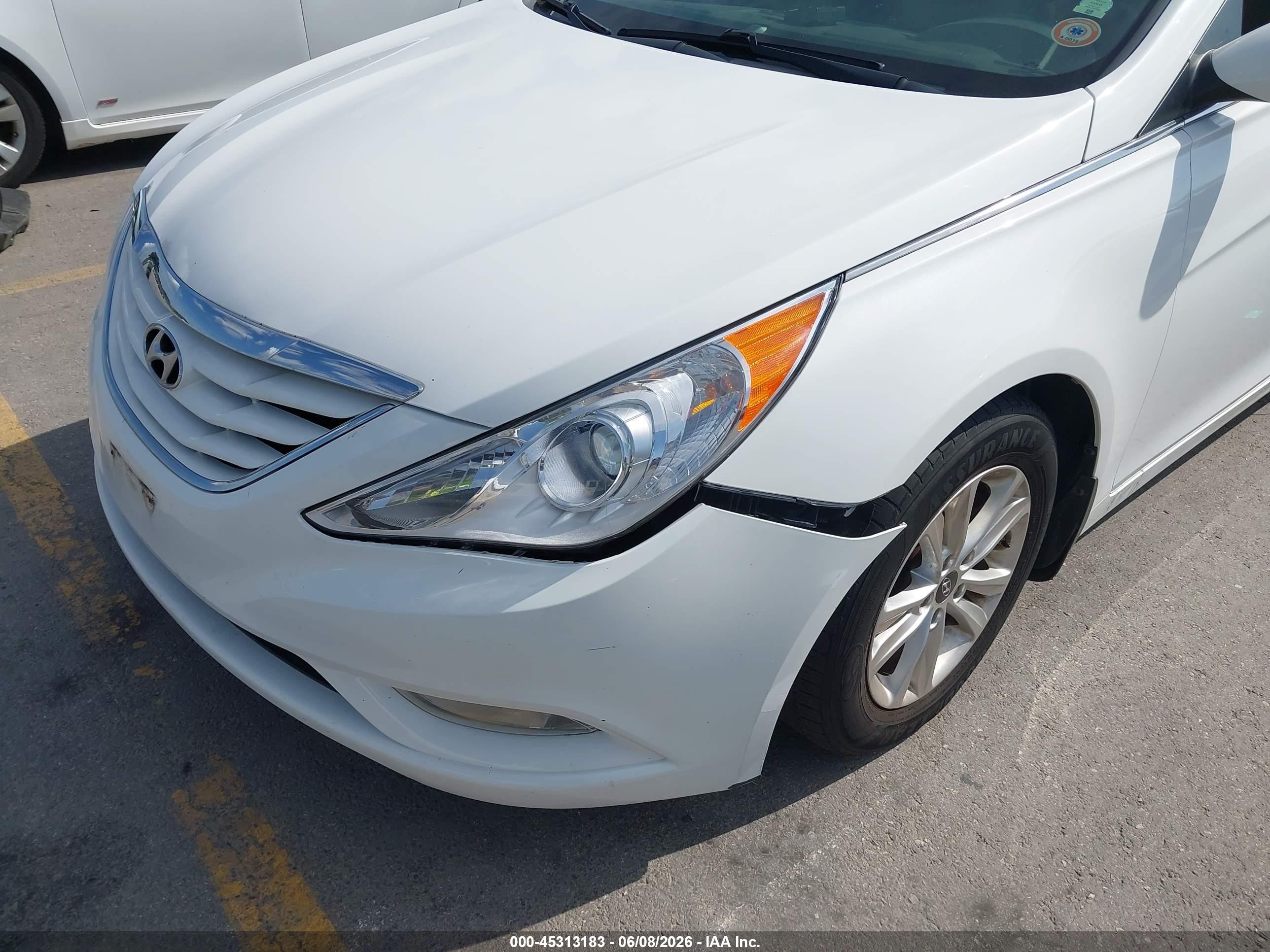 2013 Hyundai Sonata Gls White vin: 5NPEB4AC5DH672368