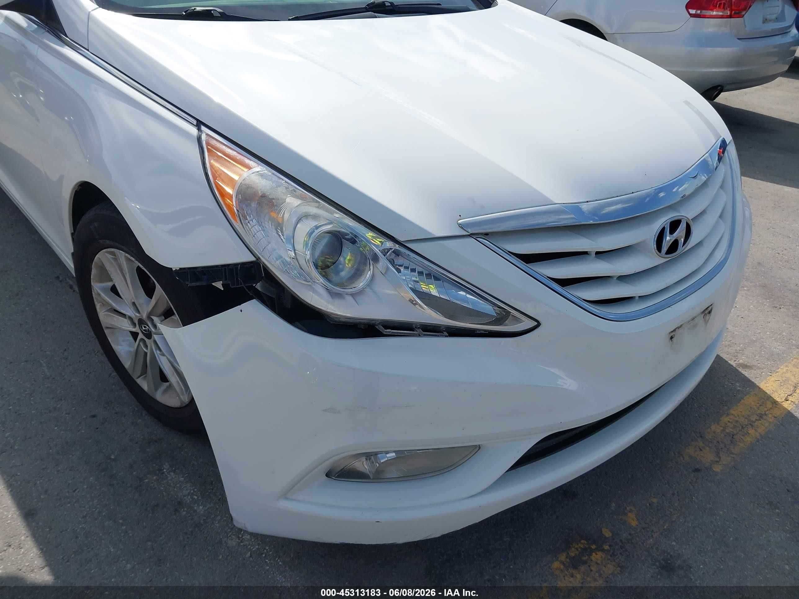 2013 Hyundai Sonata Gls White vin: 5NPEB4AC5DH672368