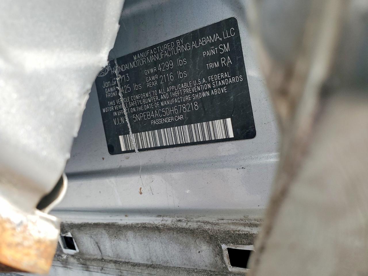 2013 Hyundai Sonata Gls Silver vin: 5NPEB4AC5DH678218