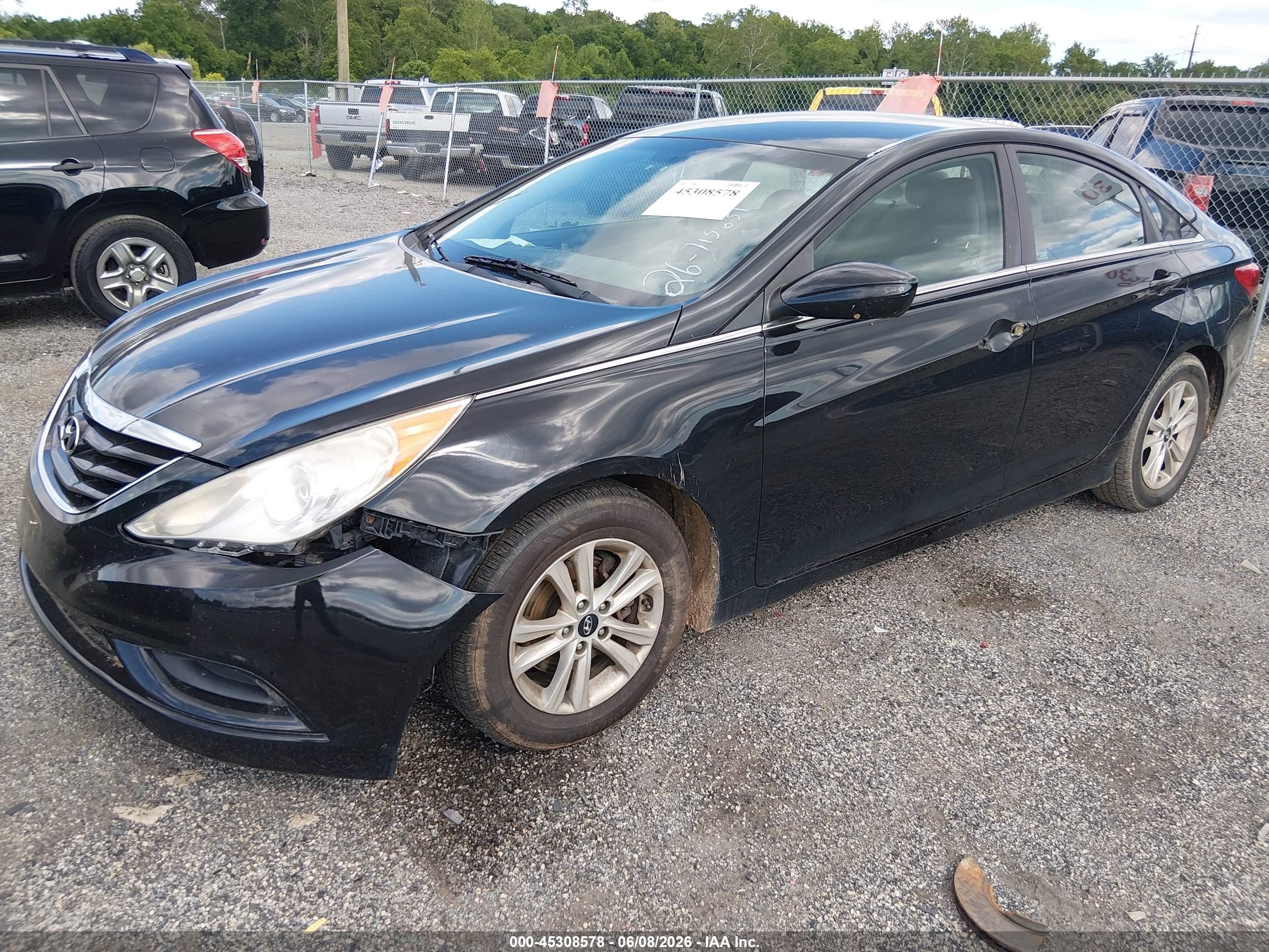 2013 Hyundai Sonata Gls Black vin: 5NPEB4AC5DH692393