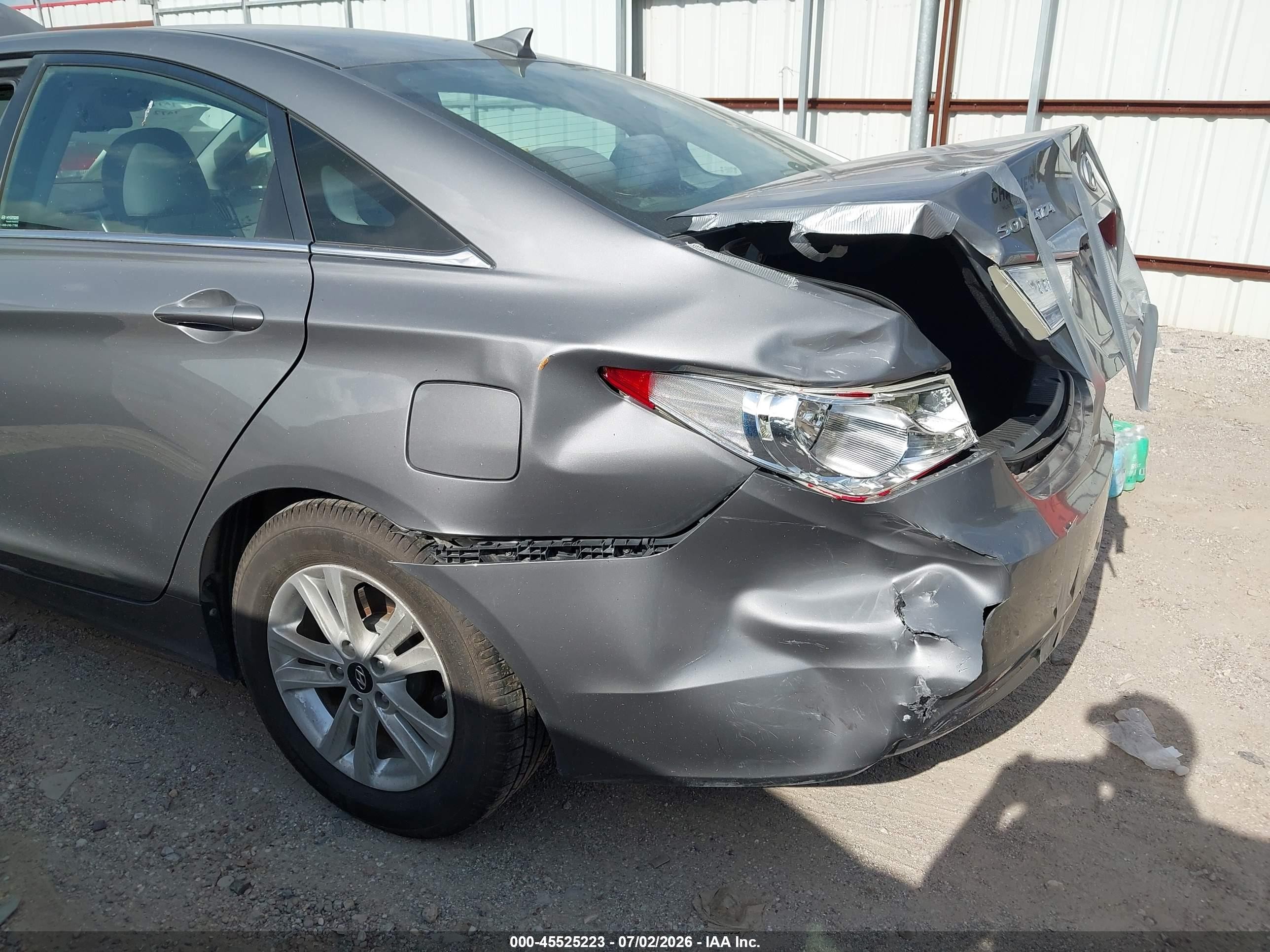 2013 Hyundai Sonata Gls Gray vin: 5NPEB4AC5DH749398