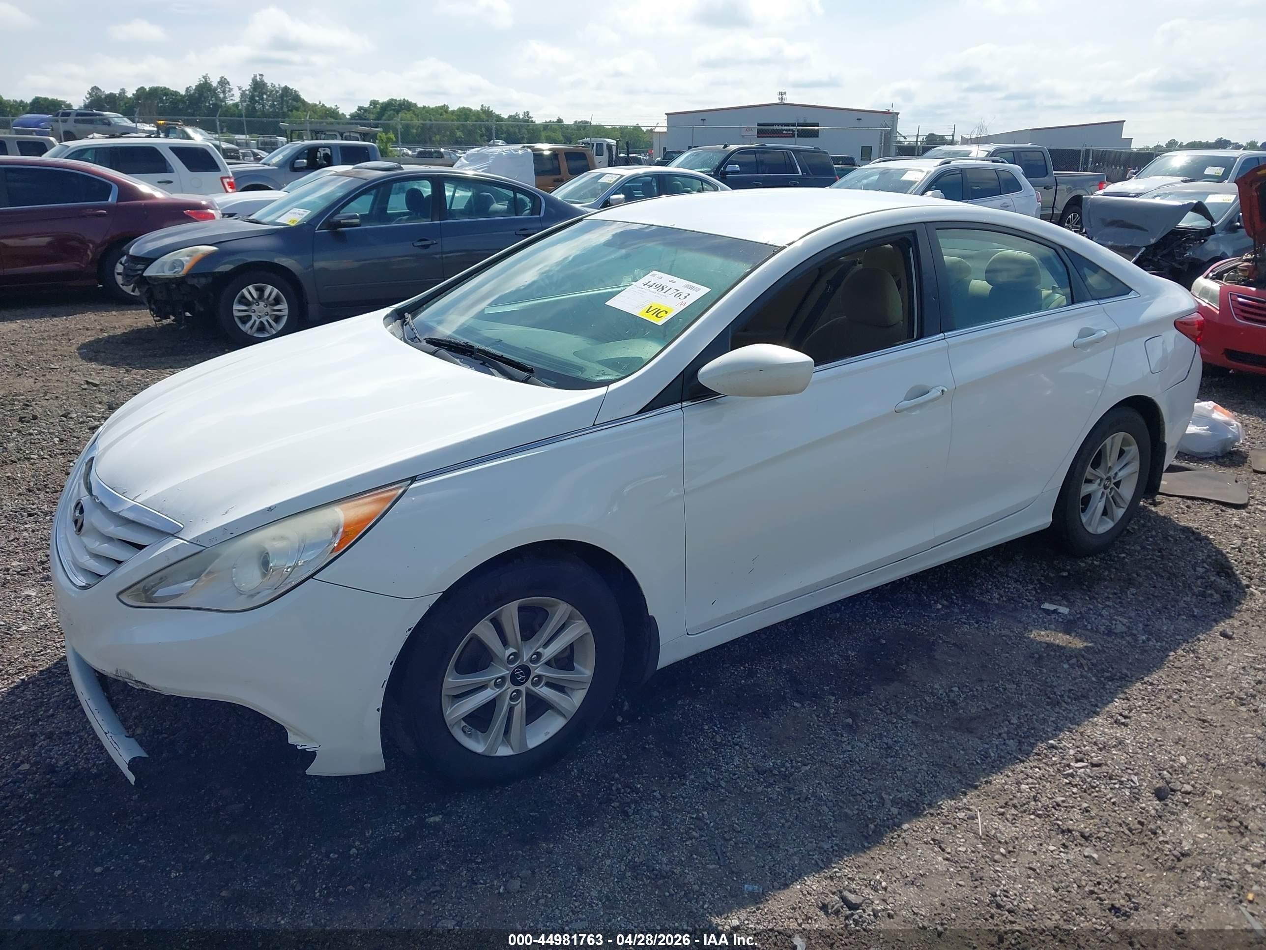 2013 Hyundai Sonata Gls White vin: 5NPEB4AC5DH786189
