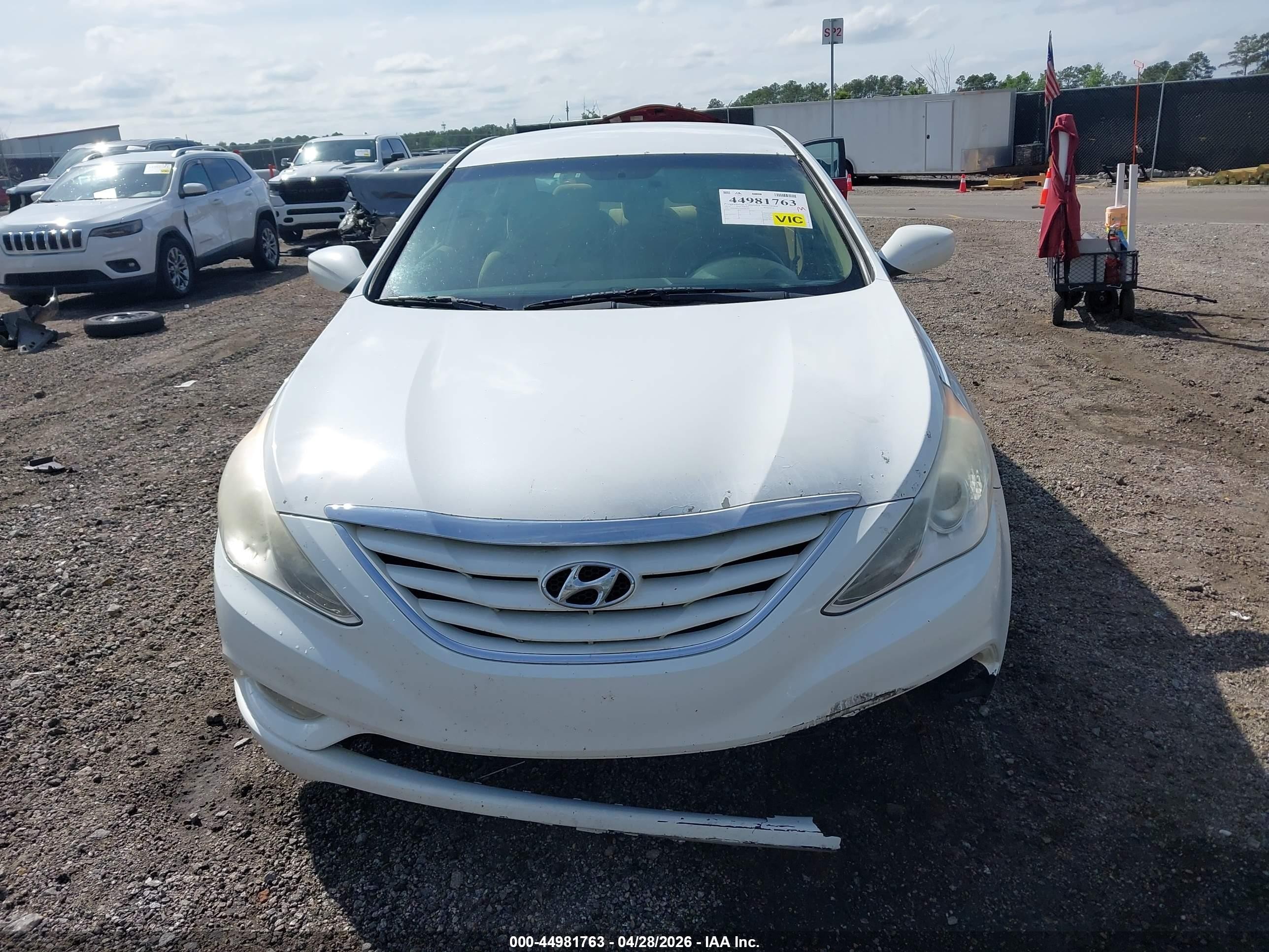 2013 Hyundai Sonata Gls White vin: 5NPEB4AC5DH786189