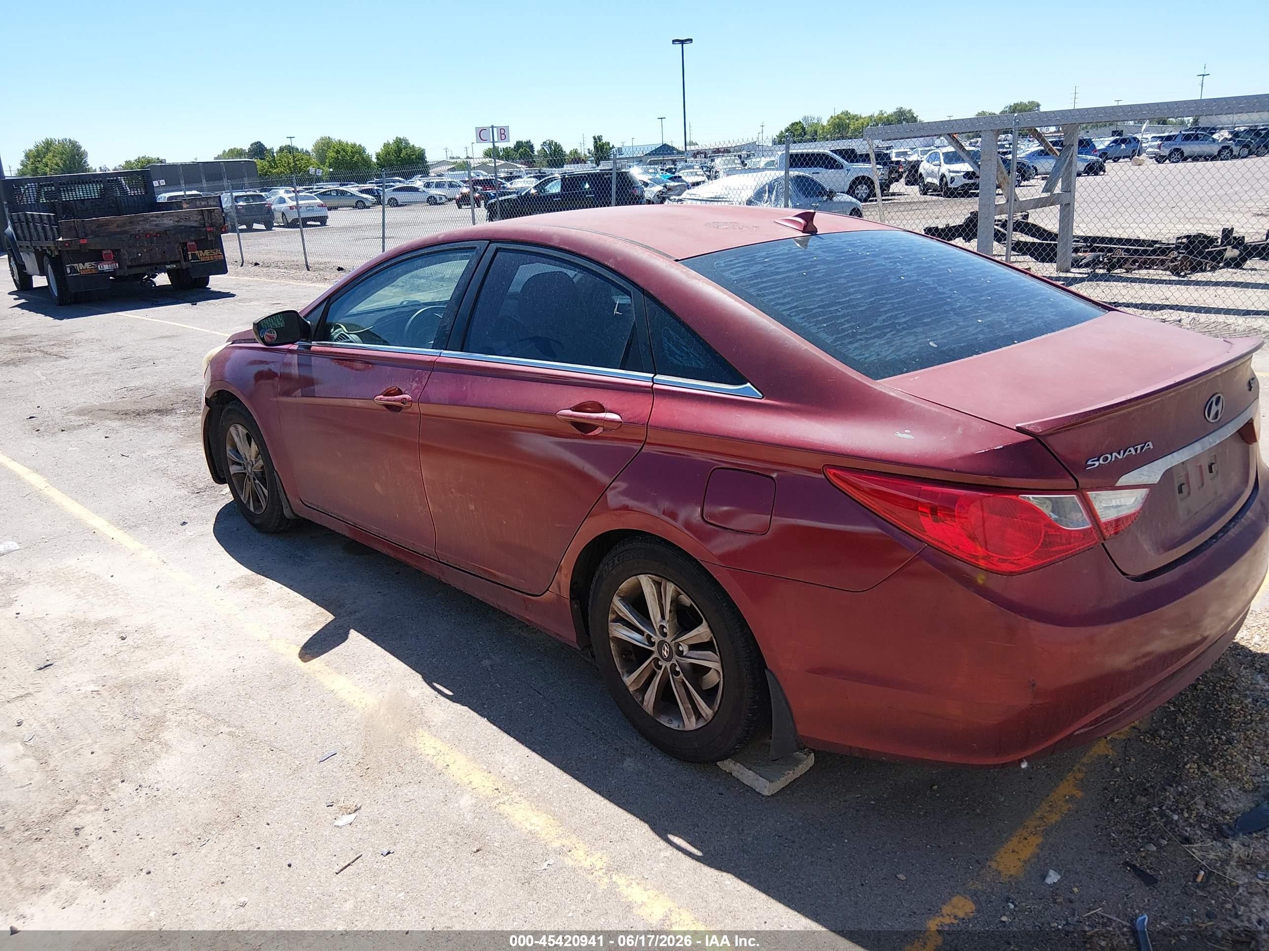 2013 Hyundai Sonata Gls Red vin: 5NPEB4AC5DH795765