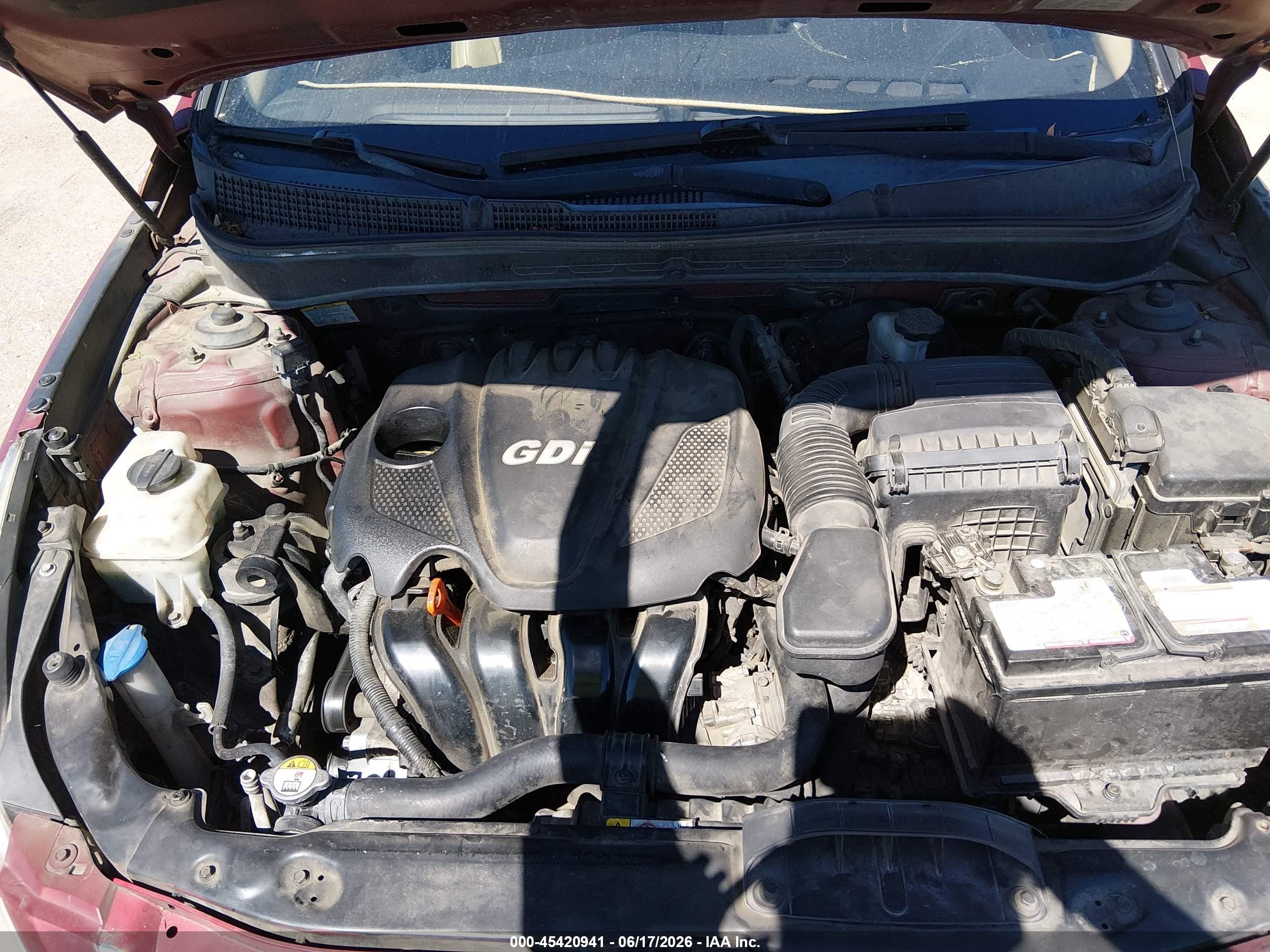2013 Hyundai Sonata Gls Red vin: 5NPEB4AC5DH795765