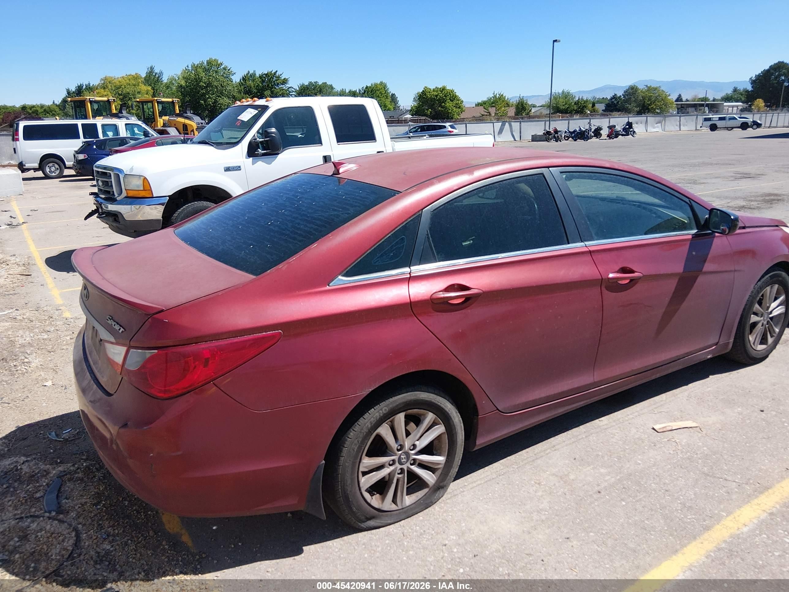 2013 Hyundai Sonata Gls Red vin: 5NPEB4AC5DH795765
