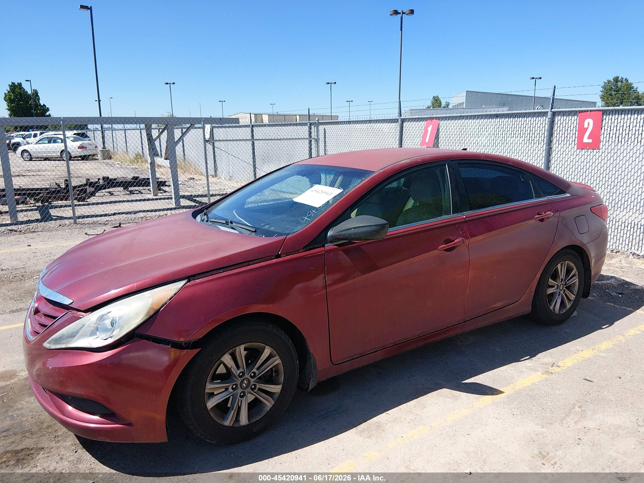 2013 Hyundai Sonata Gls Red vin: 5NPEB4AC5DH795765