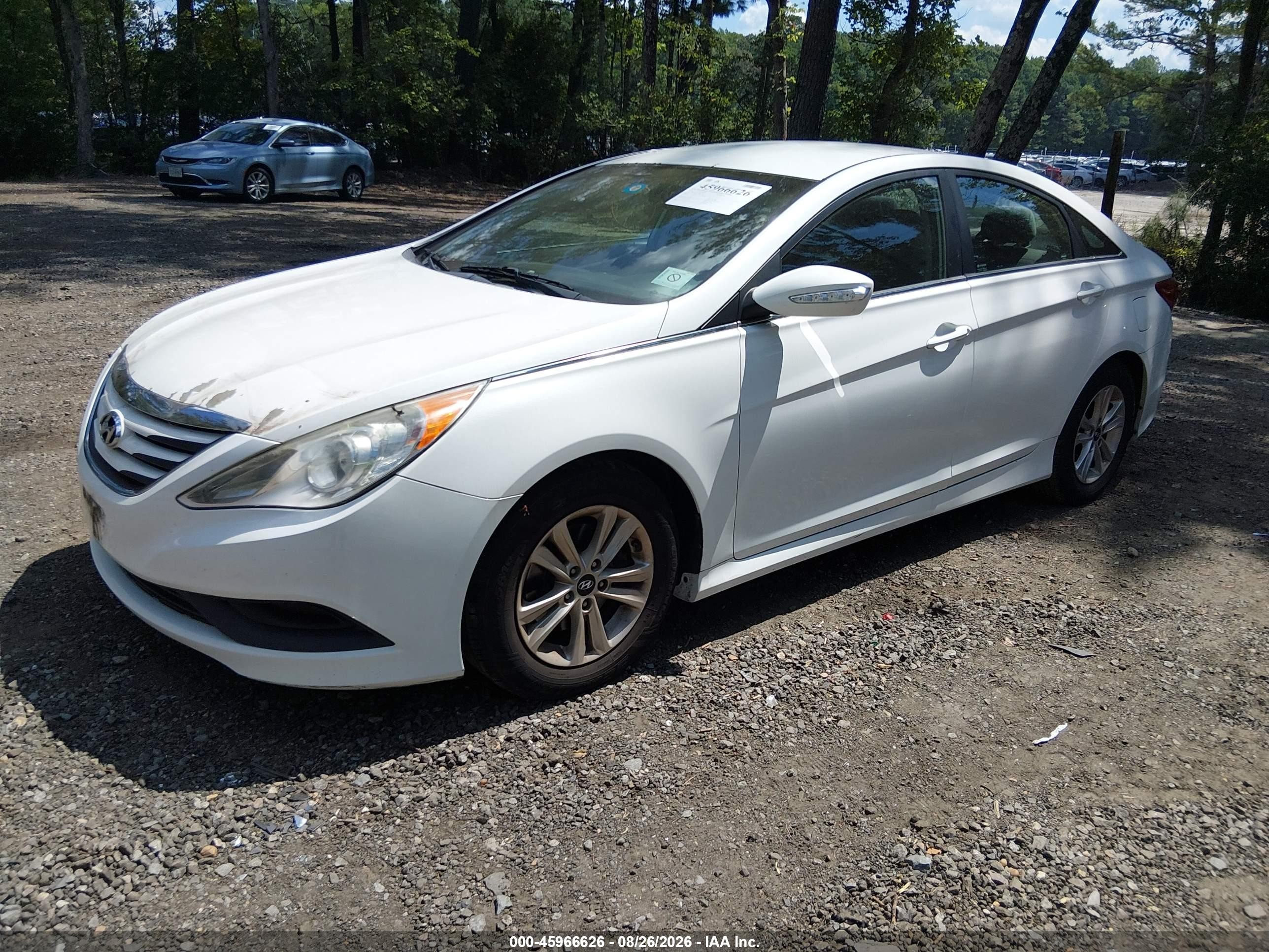 2014 Hyundai Sonata Gls White vin: 5NPEB4AC5EH813070