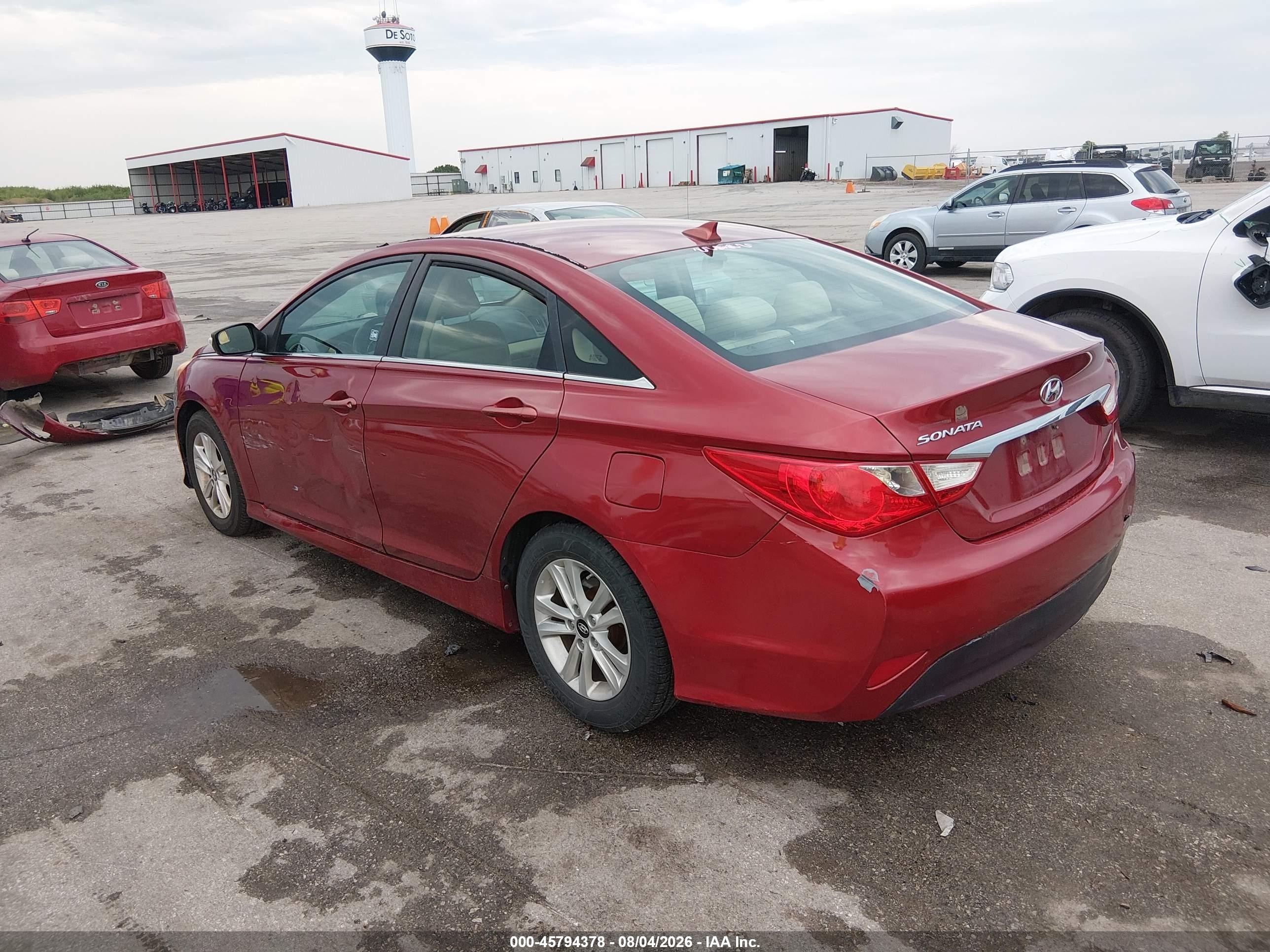 2014 Hyundai Sonata Gls Темно-бордовый vin: 5NPEB4AC5EH825297