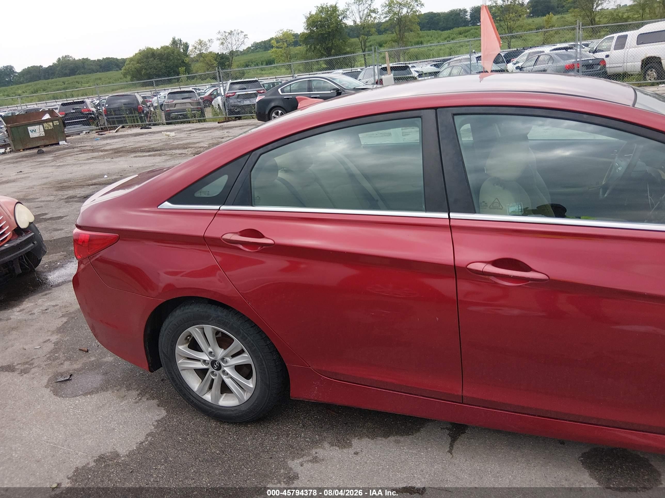 2014 Hyundai Sonata Gls Темно-бордовый vin: 5NPEB4AC5EH825297