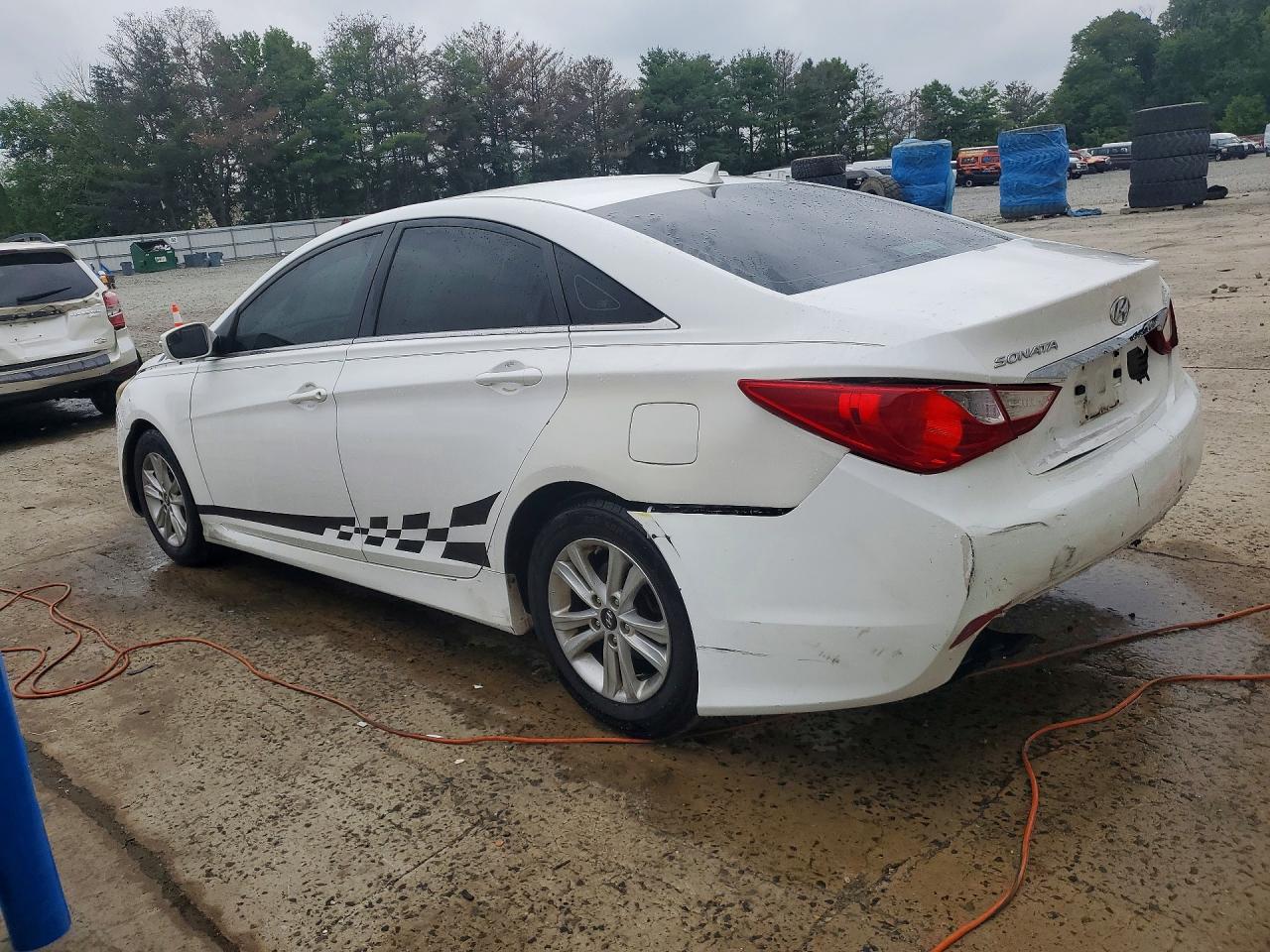 2014 Hyundai Sonata Gls White vin: 5NPEB4AC5EH837711