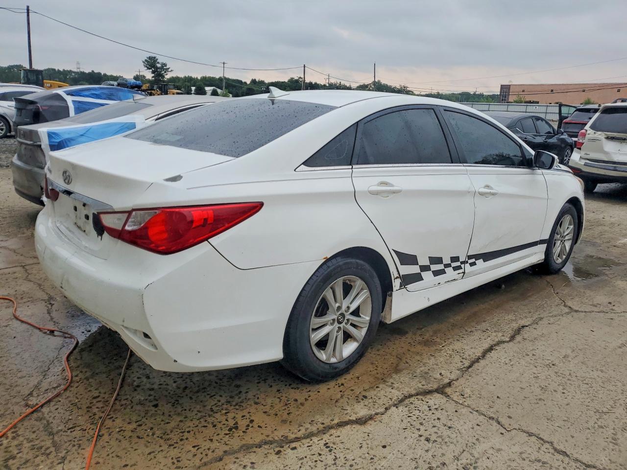 2014 Hyundai Sonata Gls White vin: 5NPEB4AC5EH837711