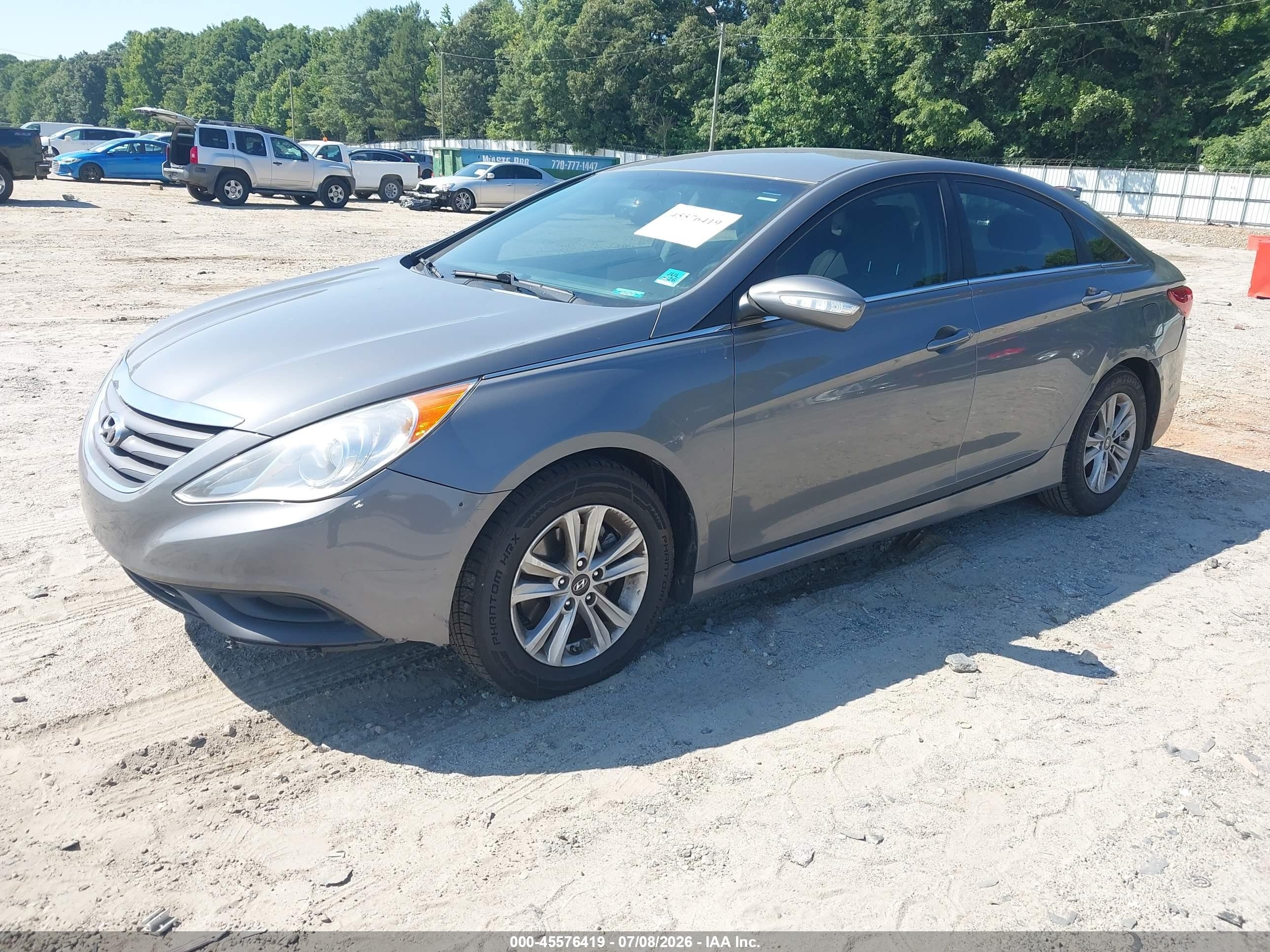 2014 Hyundai Sonata Gls Серый vin: 5NPEB4AC5EH846781