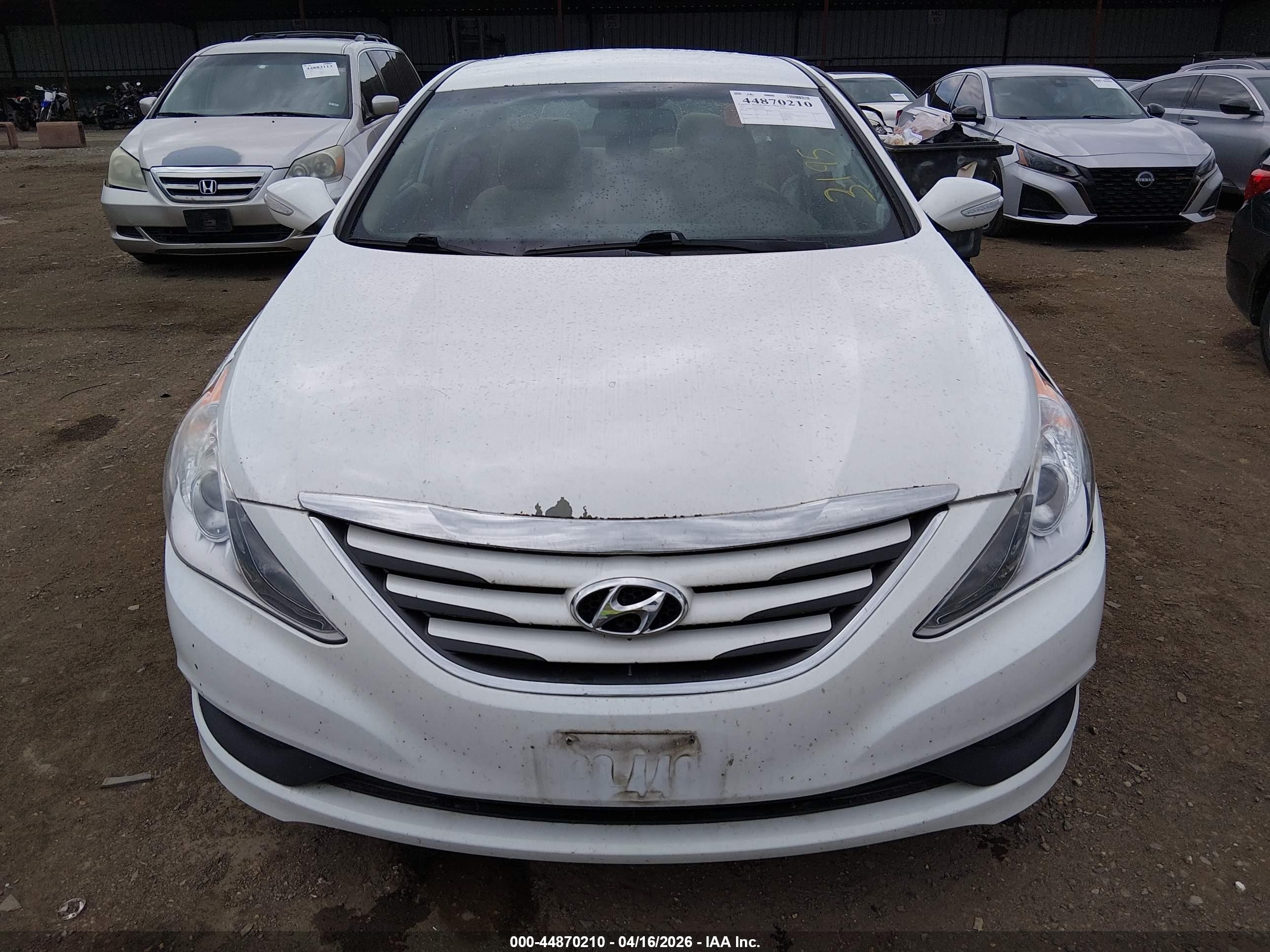 2014 Hyundai Sonata Gls White vin: 5NPEB4AC5EH853195