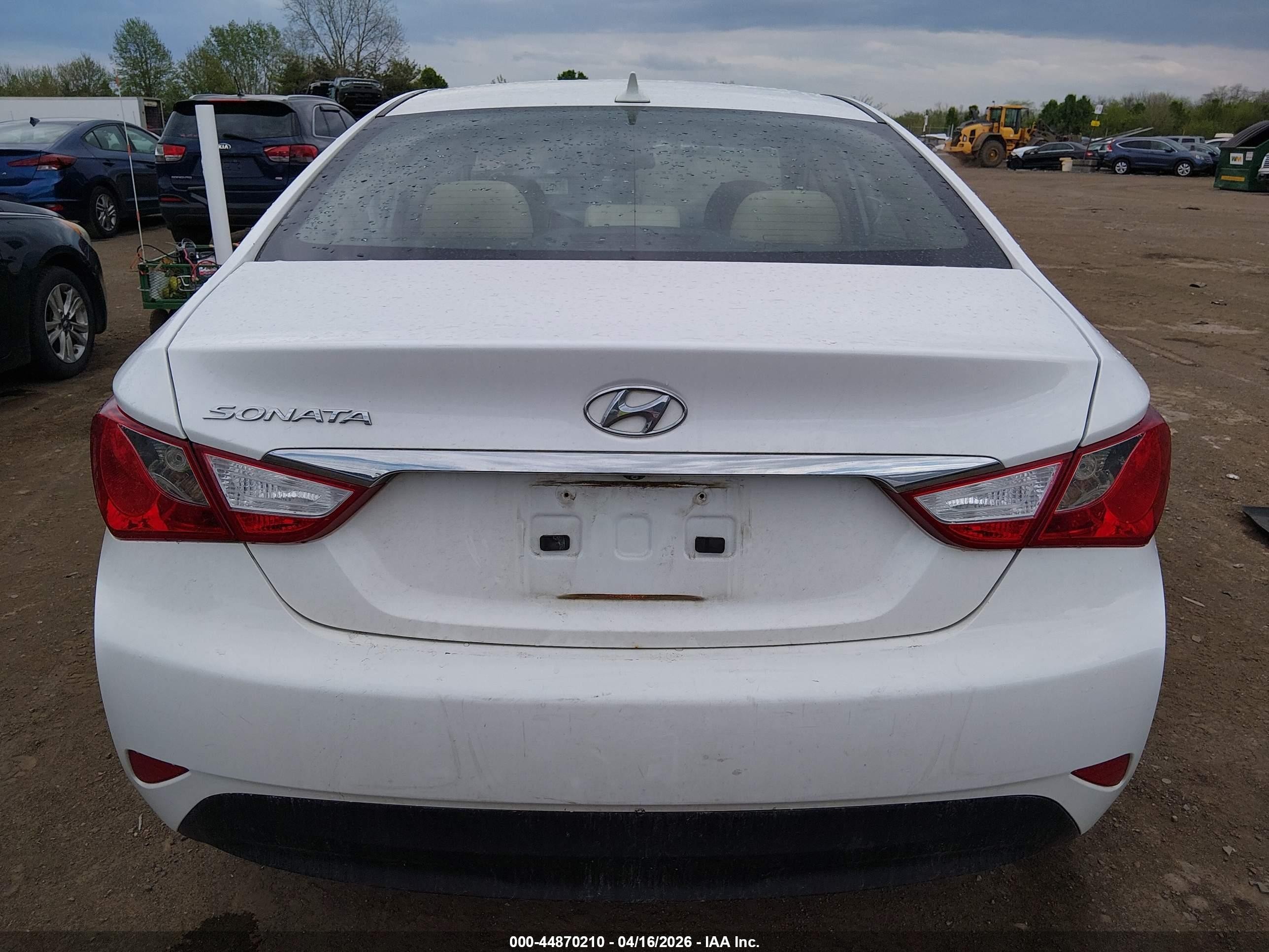 2014 Hyundai Sonata Gls White vin: 5NPEB4AC5EH853195