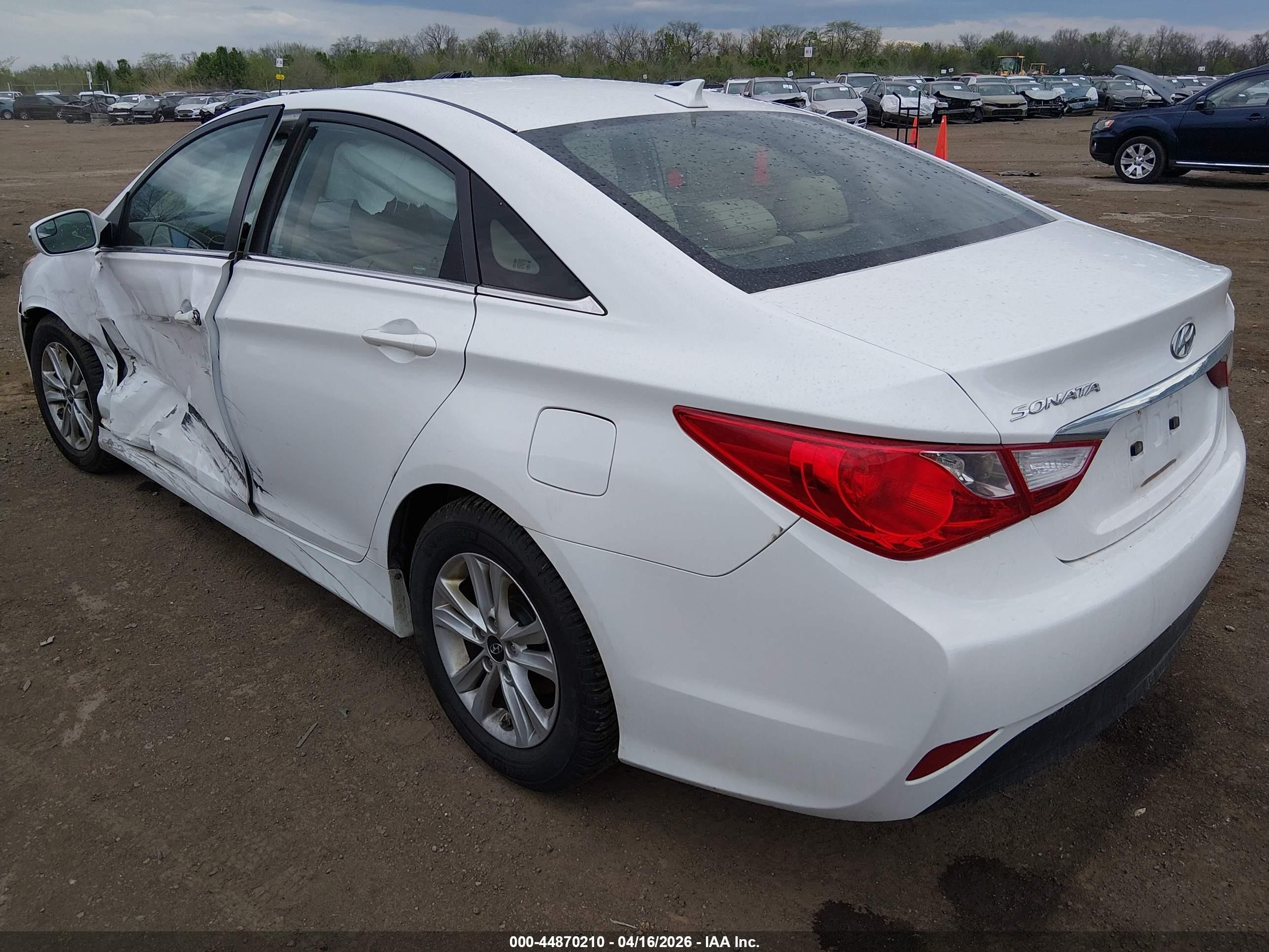 2014 Hyundai Sonata Gls White vin: 5NPEB4AC5EH853195