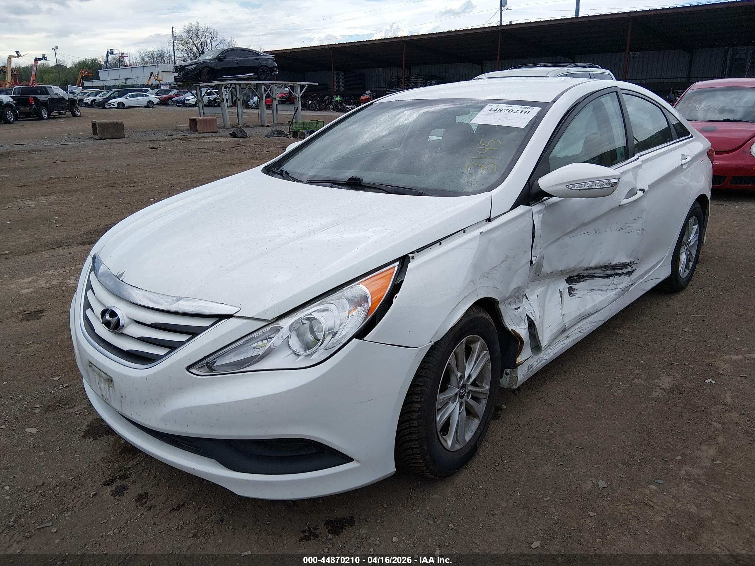 2014 Hyundai Sonata Gls White vin: 5NPEB4AC5EH853195