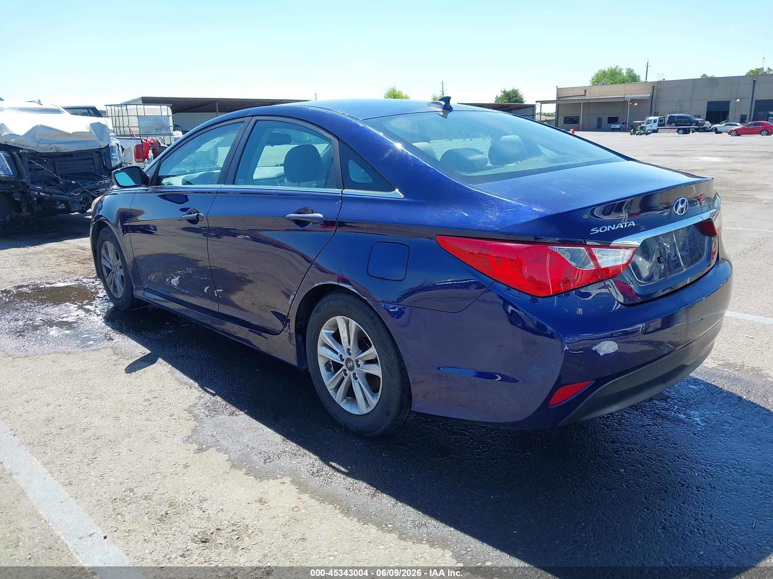 2014 Hyundai Sonata Gls Синий vin: 5NPEB4AC5EH856761
