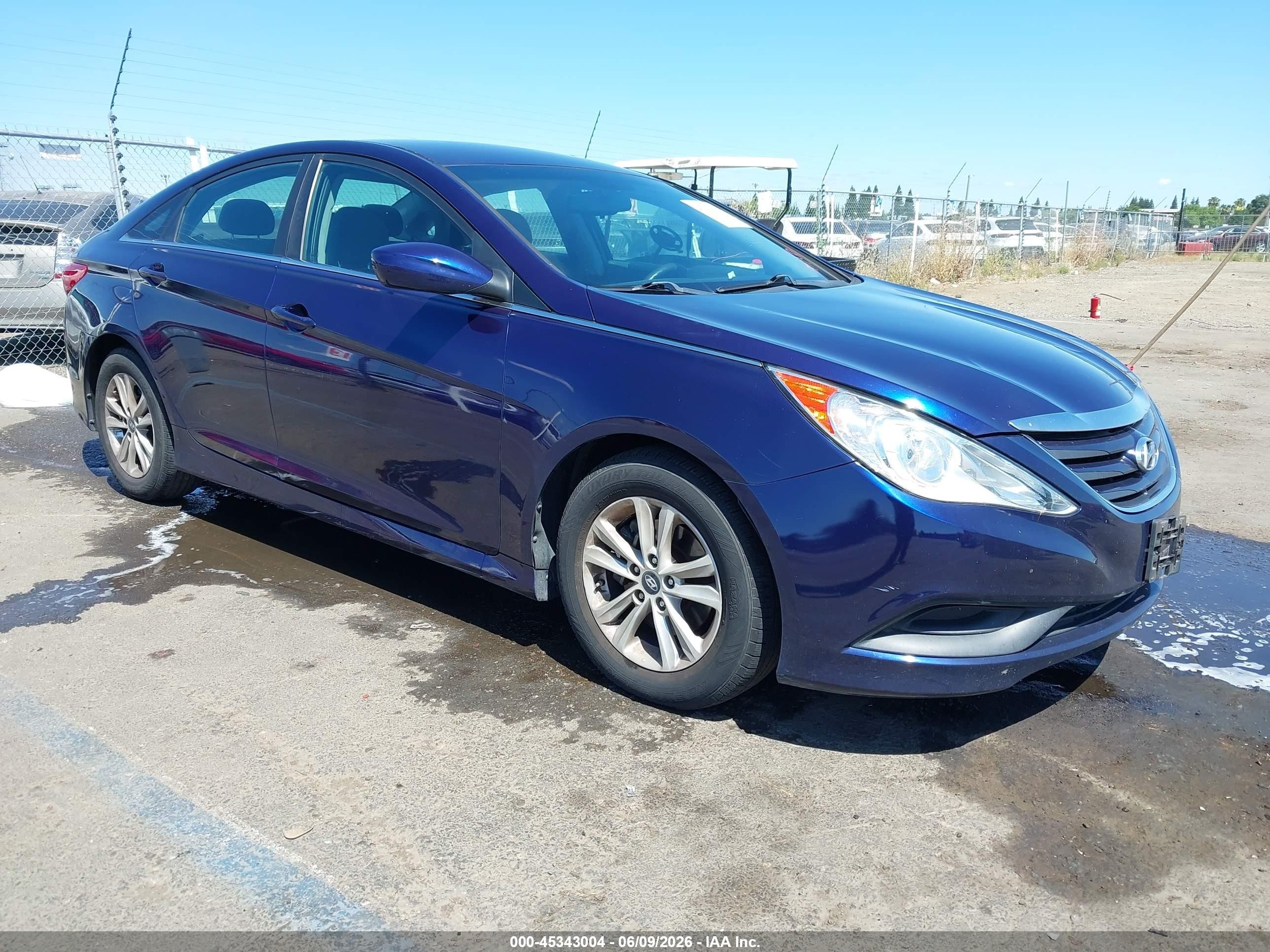 2014 Hyundai Sonata Gls Blue vin: 5NPEB4AC5EH856761