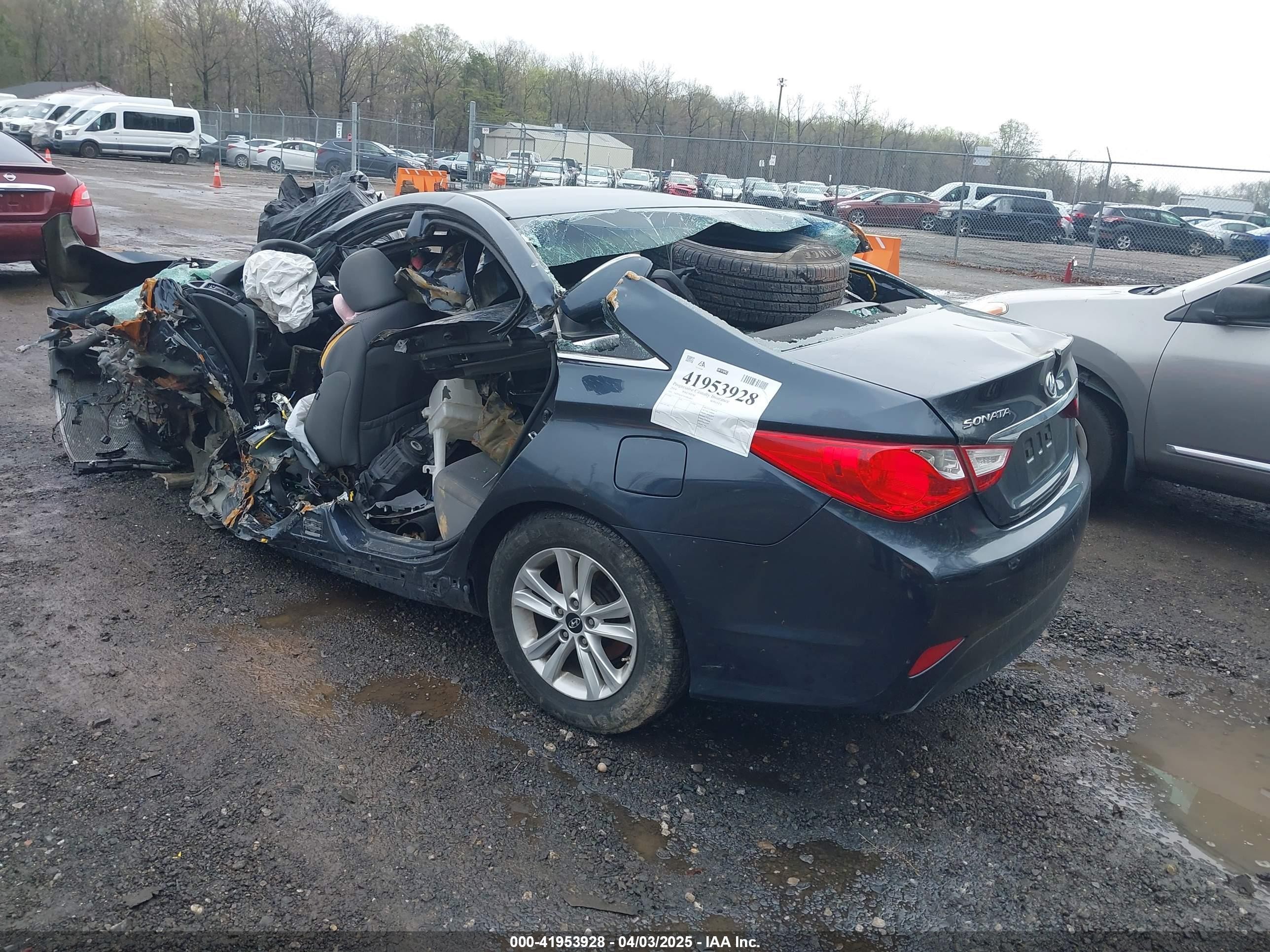 2014 Hyundai Sonata Gls Gray vin: 5NPEB4AC5EH862401