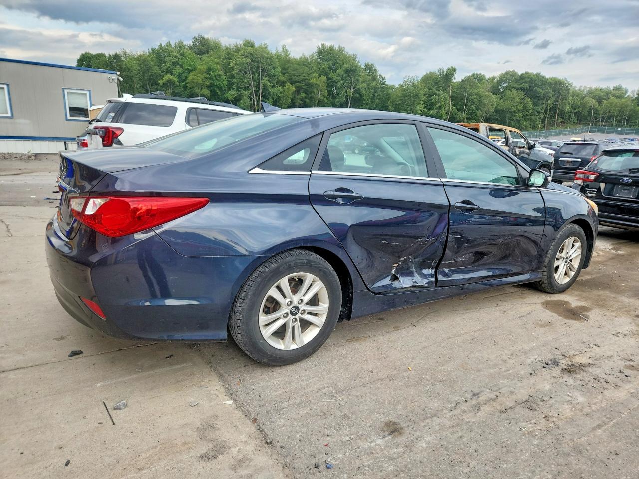 2014 Hyundai Sonata Gls Синий vin: 5NPEB4AC5EH866674