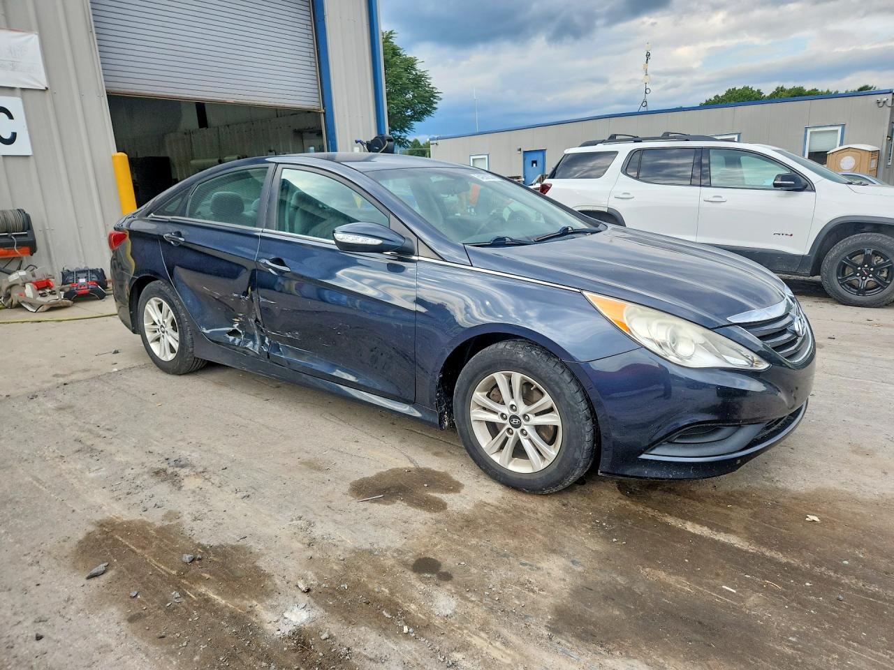 2014 Hyundai Sonata Gls Синий vin: 5NPEB4AC5EH866674