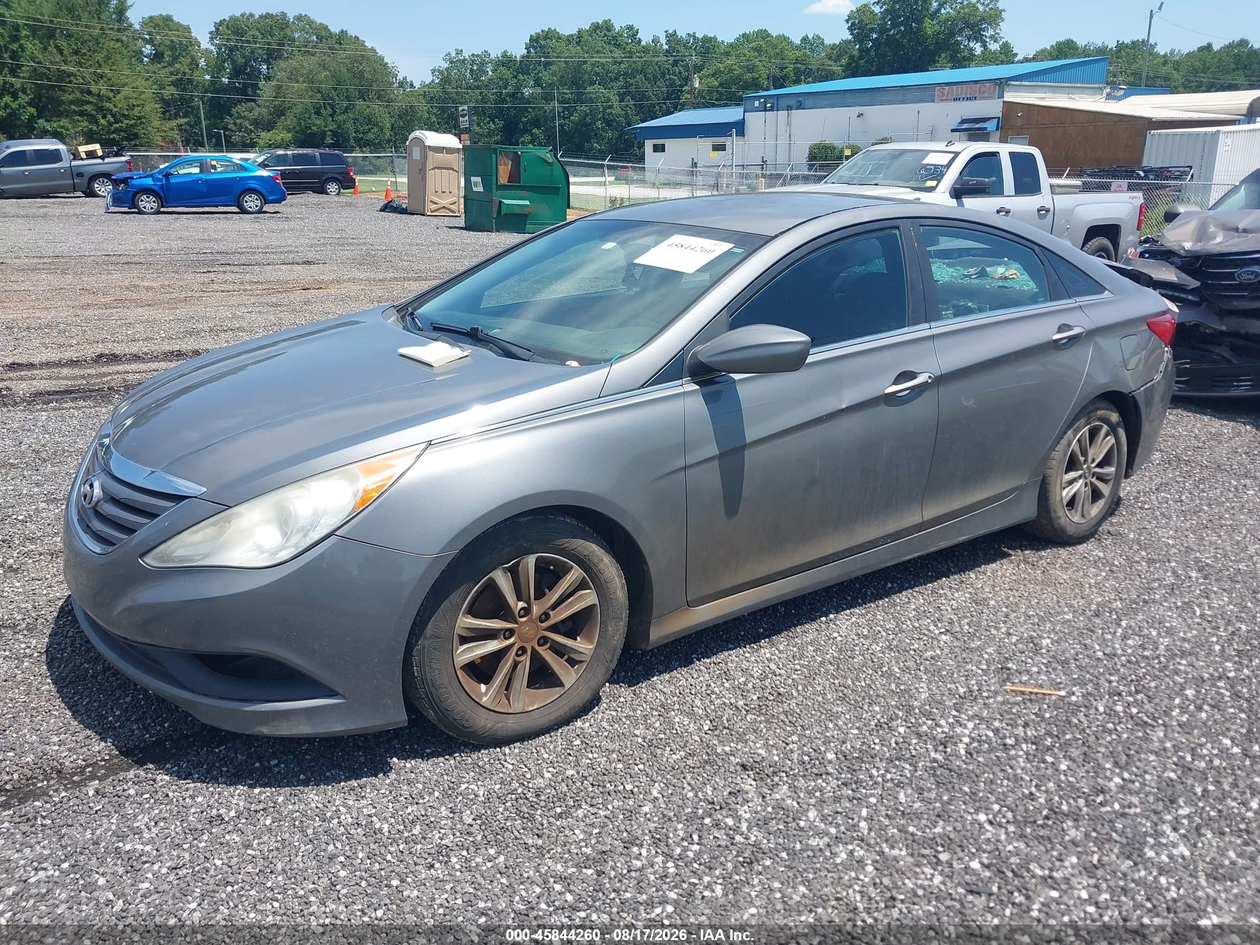 2014 Hyundai Sonata Gls Gray vin: 5NPEB4AC5EH867016