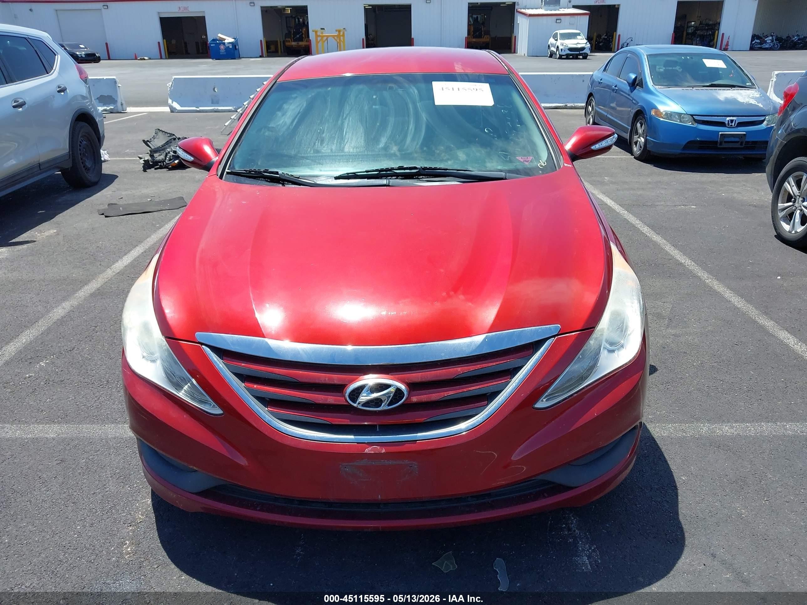 2014 Hyundai Sonata Gls Red vin: 5NPEB4AC5EH869915