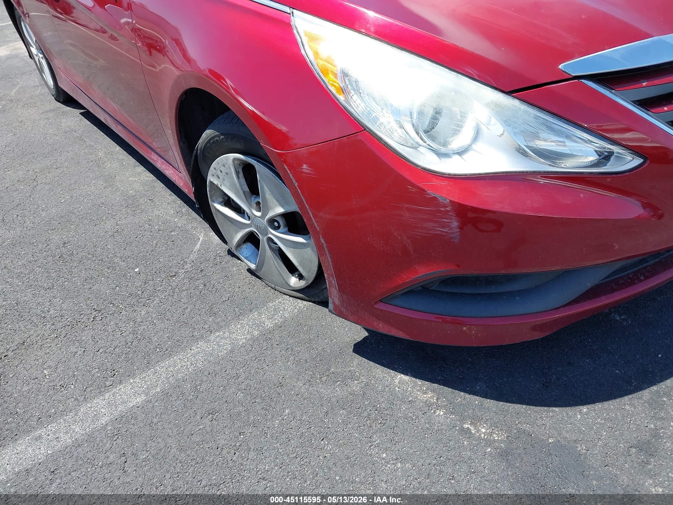 2014 Hyundai Sonata Gls Red vin: 5NPEB4AC5EH869915